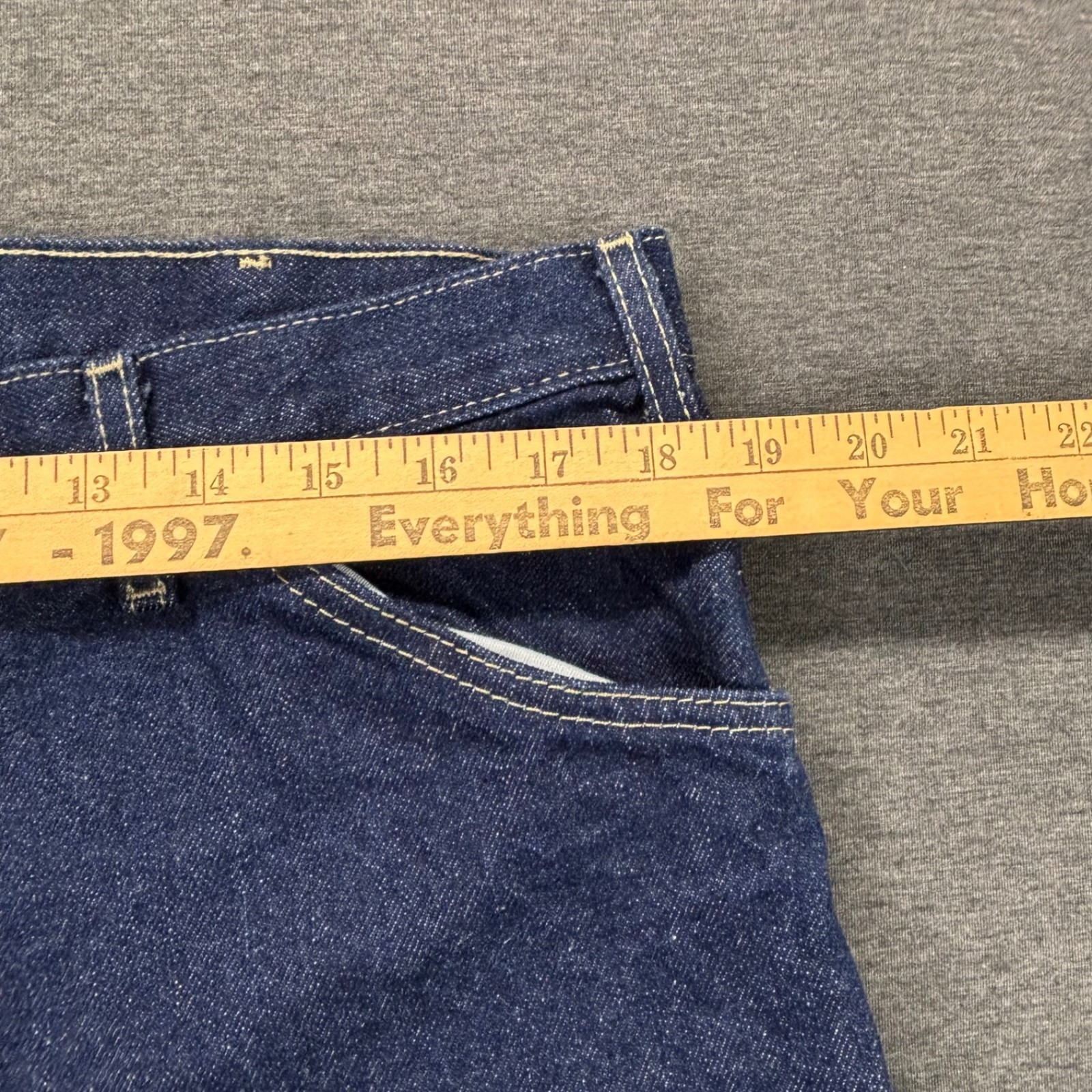 Dickies Carpenter Jeans Mens 36X34 Relaxed Fit Blue Utility Loop Pockets NEW