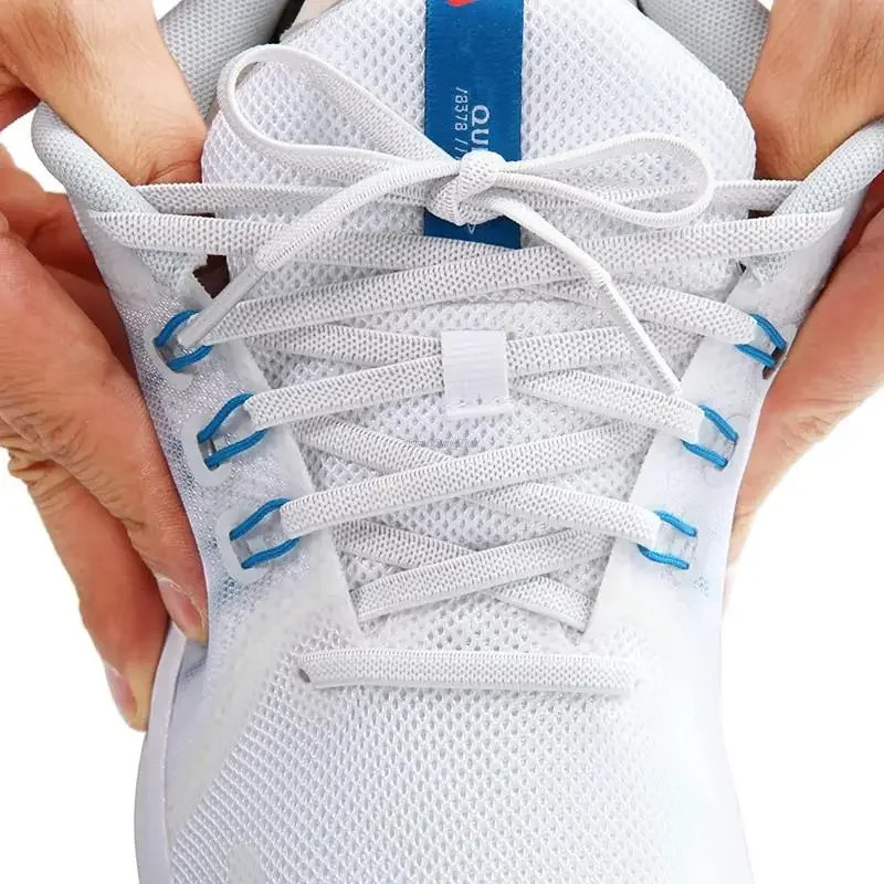 Elastic Flat Classic Sneakers Shoelaces 7 Mm Width Shoelaces for Kids Adults Sho