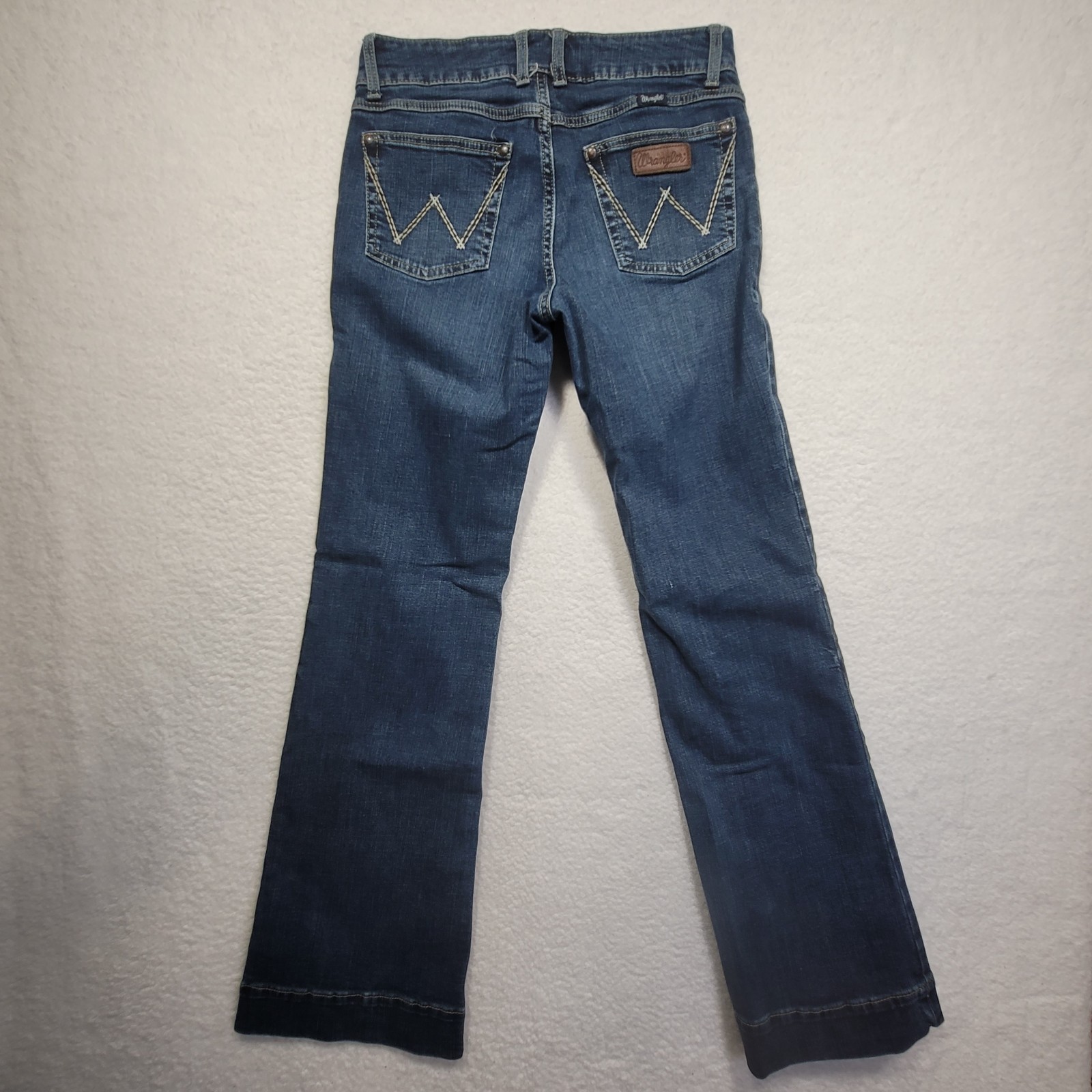 Wrangler 75 Years Flare Leg Blue Denim Bell Bottoms Jean 7X34 (29×31) Cowgirl
