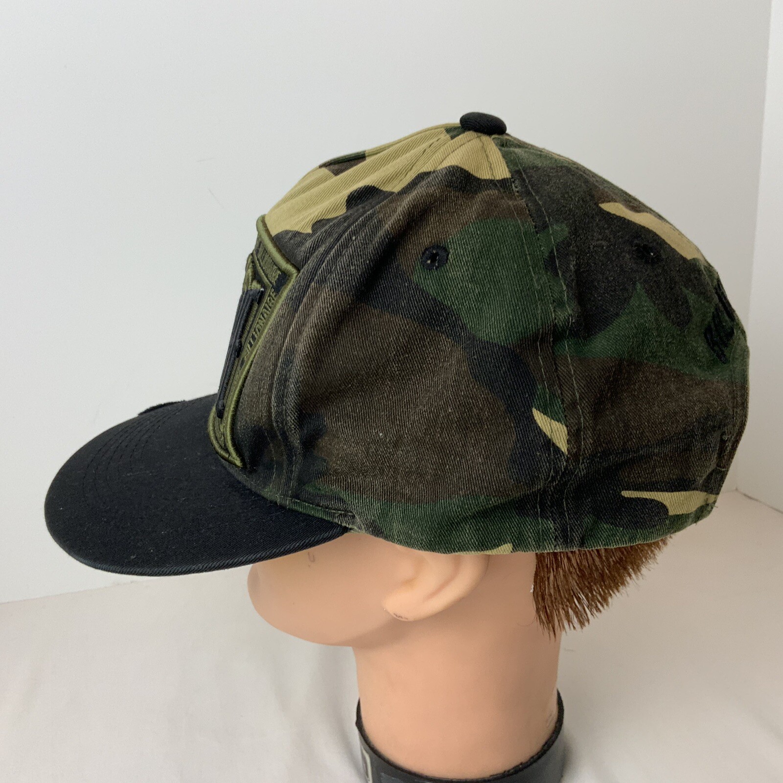 VTG Top Level “Billionaire” Camo Distressed Cotton SnapBack Cap Hat