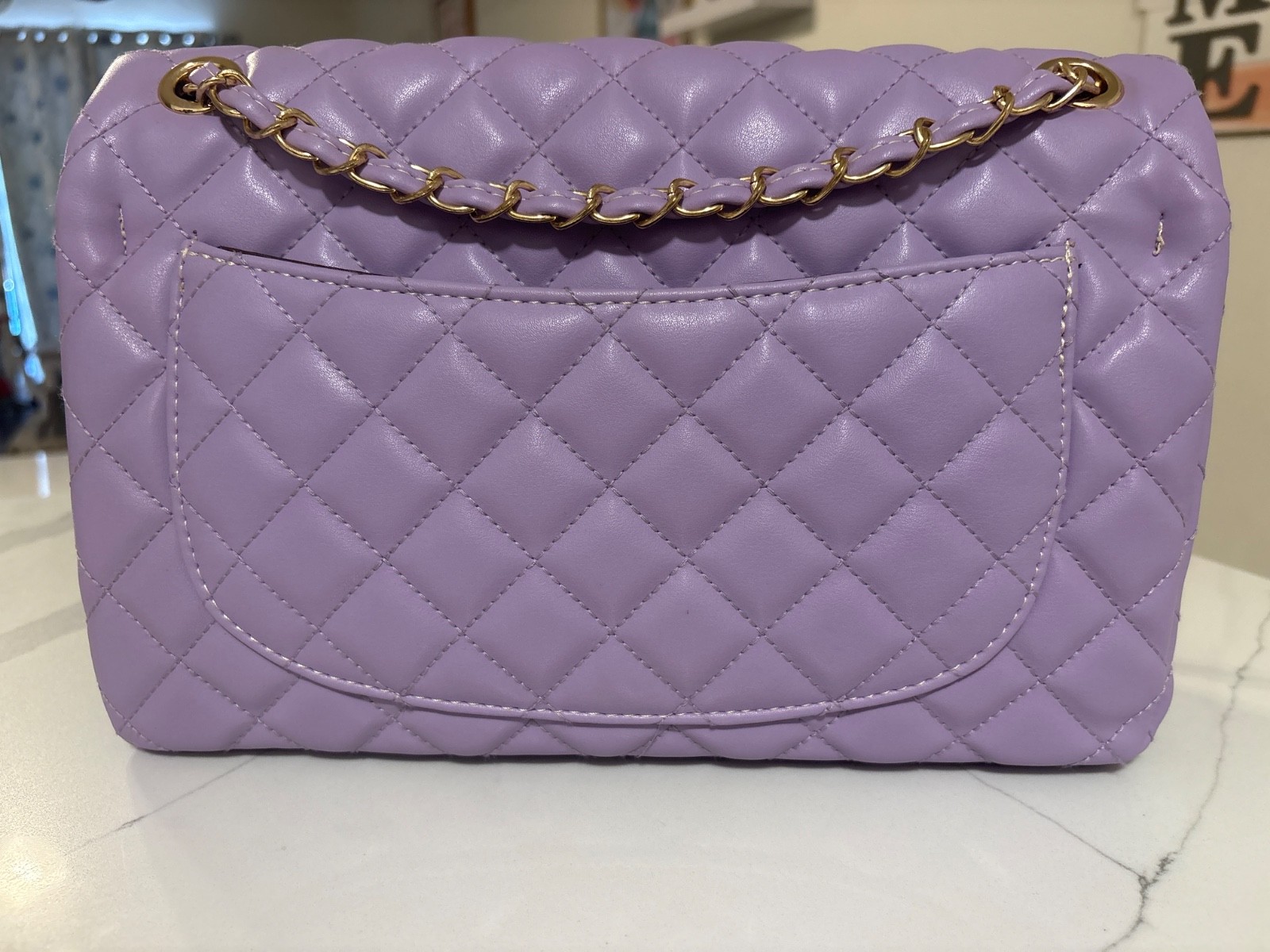 REPLICA Lavender Quilt Flap Bag In Great Condition