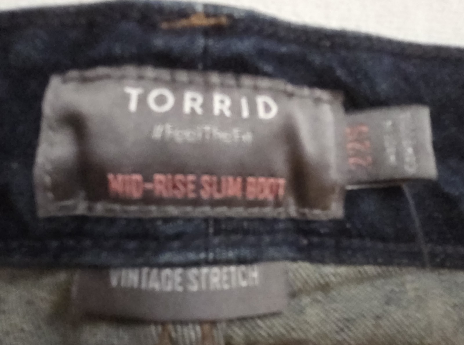 TORRID Plus Size Slim Boot Jean Vintage Stretch Dark Mid Rise Boot Cut 22 SHORT
