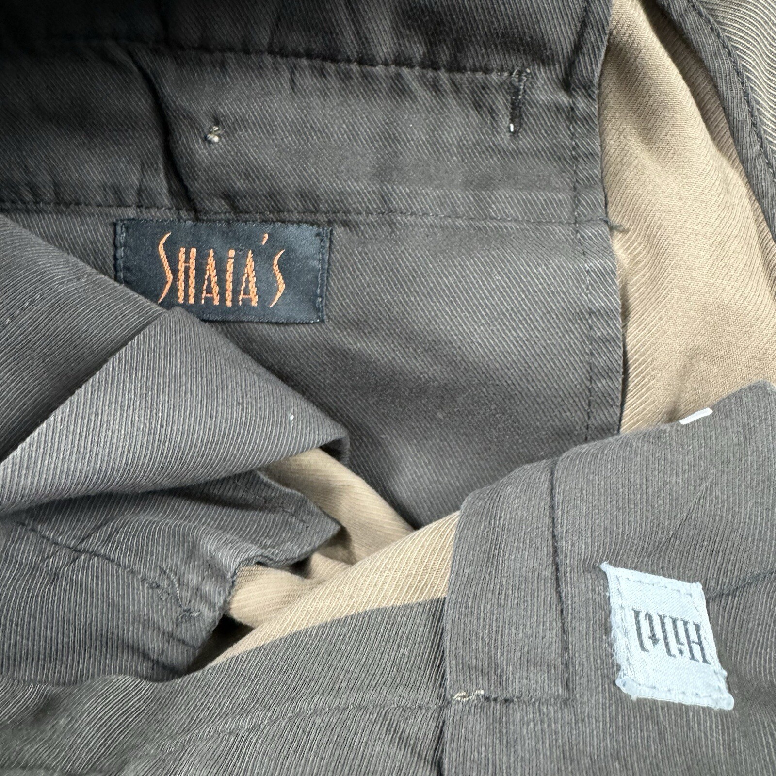 Hiltl Vintage Washed Brown Flat Front Men’s Cotton Blend Trouser Size 34×34