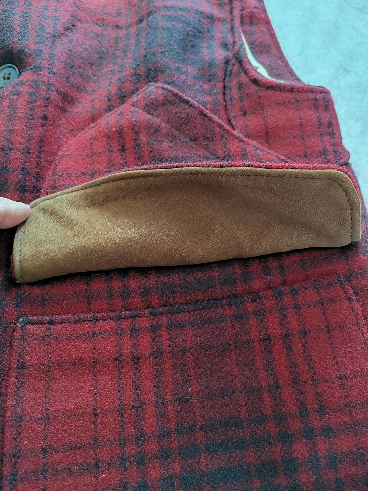 Abercrombie & Fitch Men’s Vintage 80s Buffalo Plaid Hunting Vest Jacket Size S