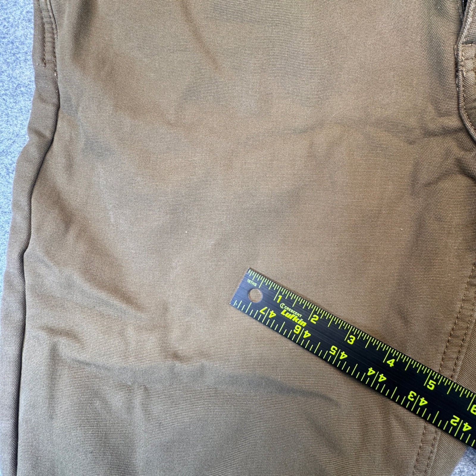Weatherproof Vintage Mens Fleece Lined Canvas Pants Brown Regular Fit 38×29