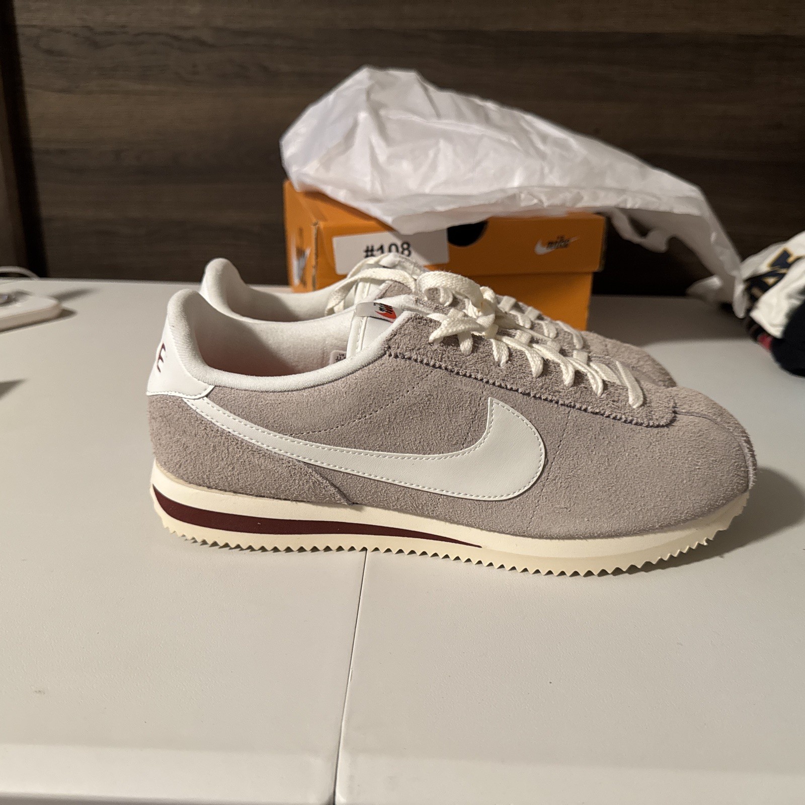Nike Cortez SE College Gray Sail HF3142-001 Men’s Sz 11.5