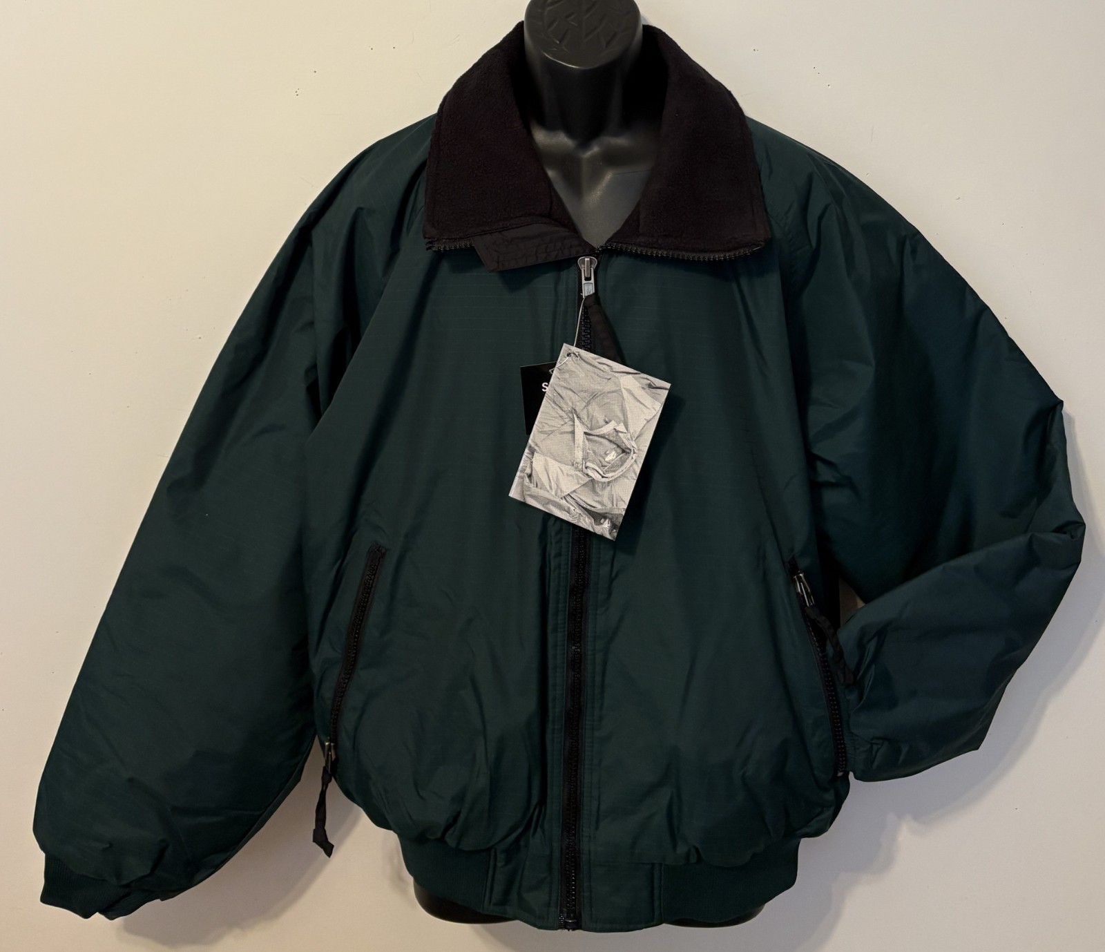 NEW TRI-MOUNTAIN 8200 EXPEDITION Nylon JACKET Fleece-Lined GREEN NWT Orig $129