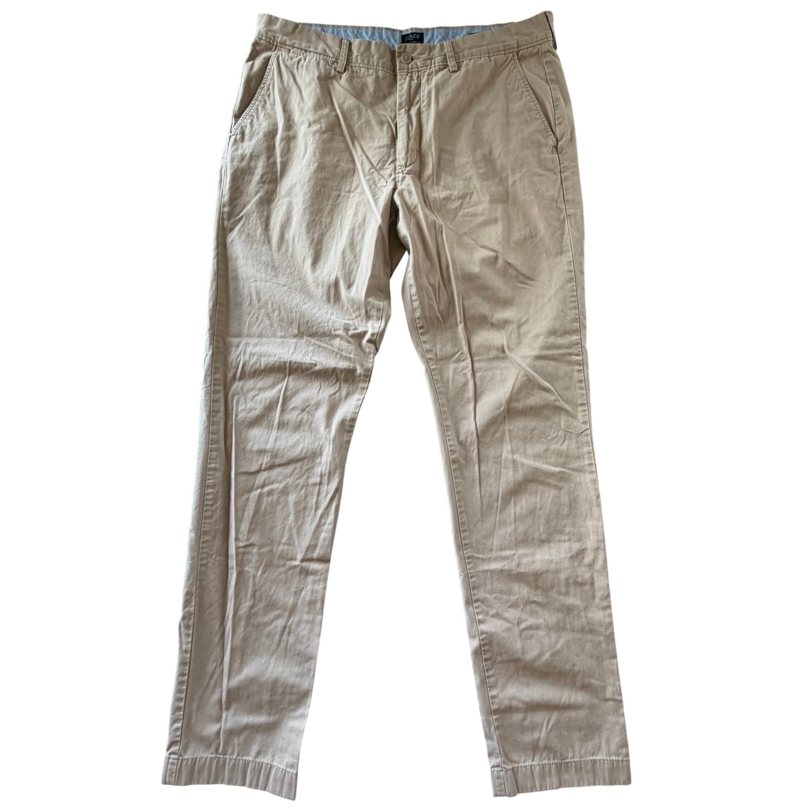 J.Crew The Sutton Summerweight Chino Pants Mens 38×33 Khaki Tan Cotton