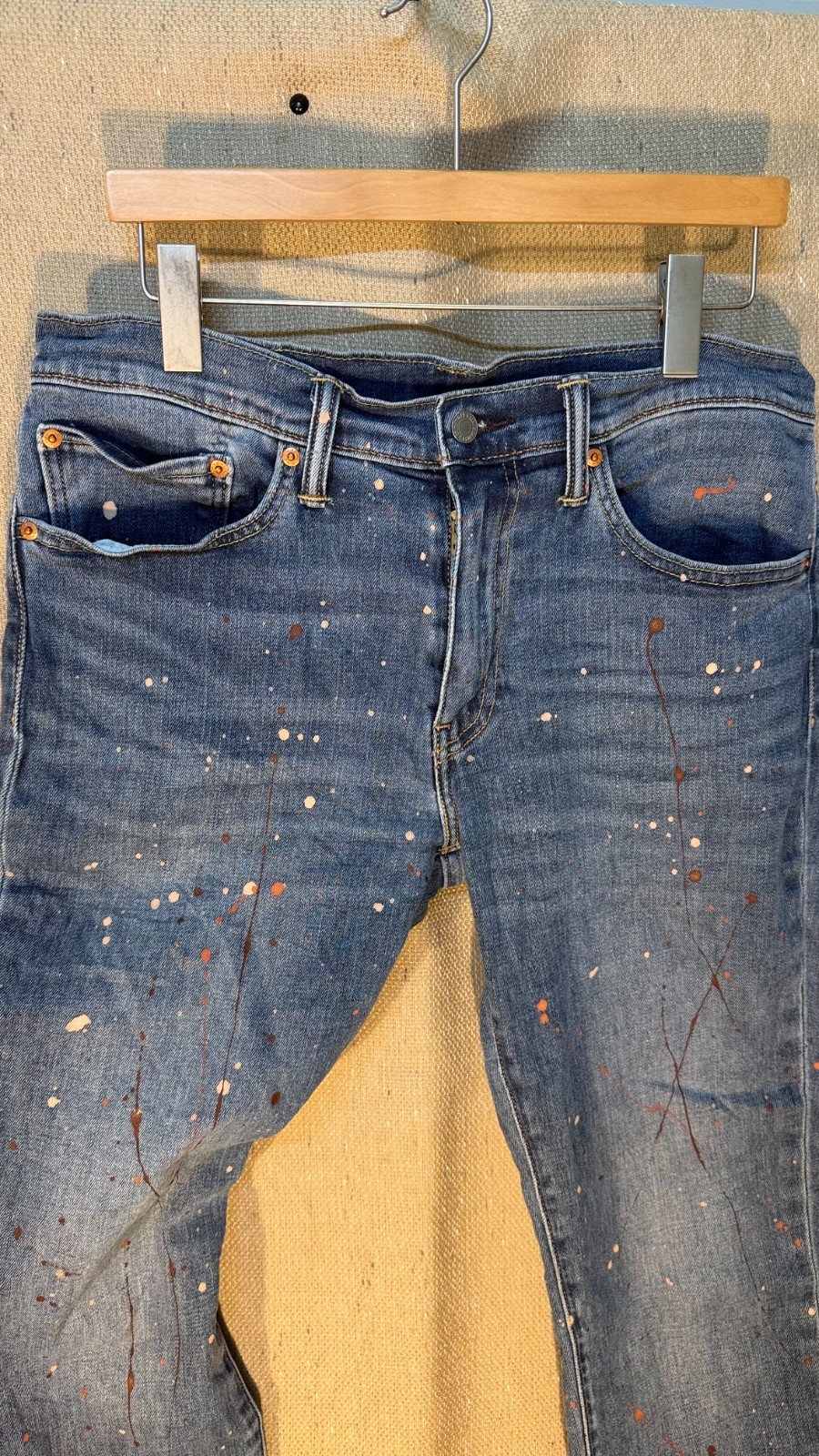 Levis 511 Jeans Lot 3 Pair Bundle 34×34 34×32 34×30 Distressed Paint