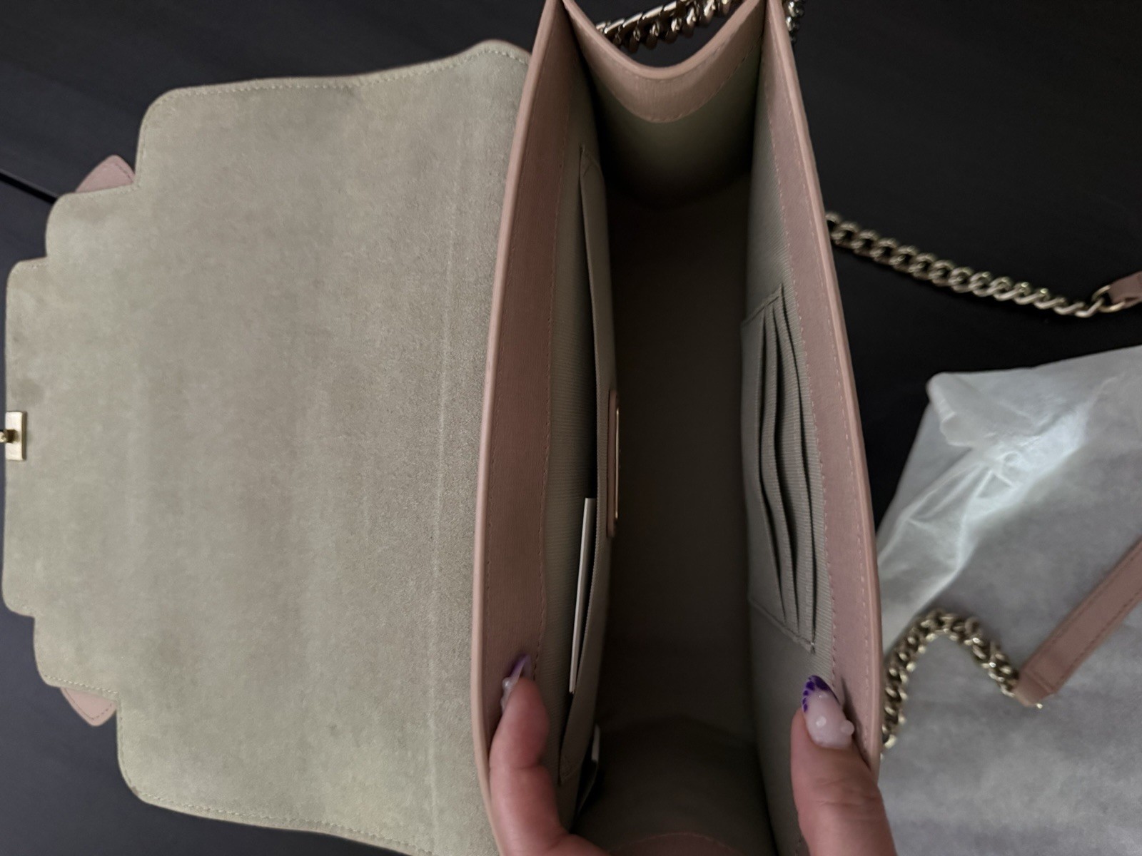 Furla Crossbody Bag Pink Beige