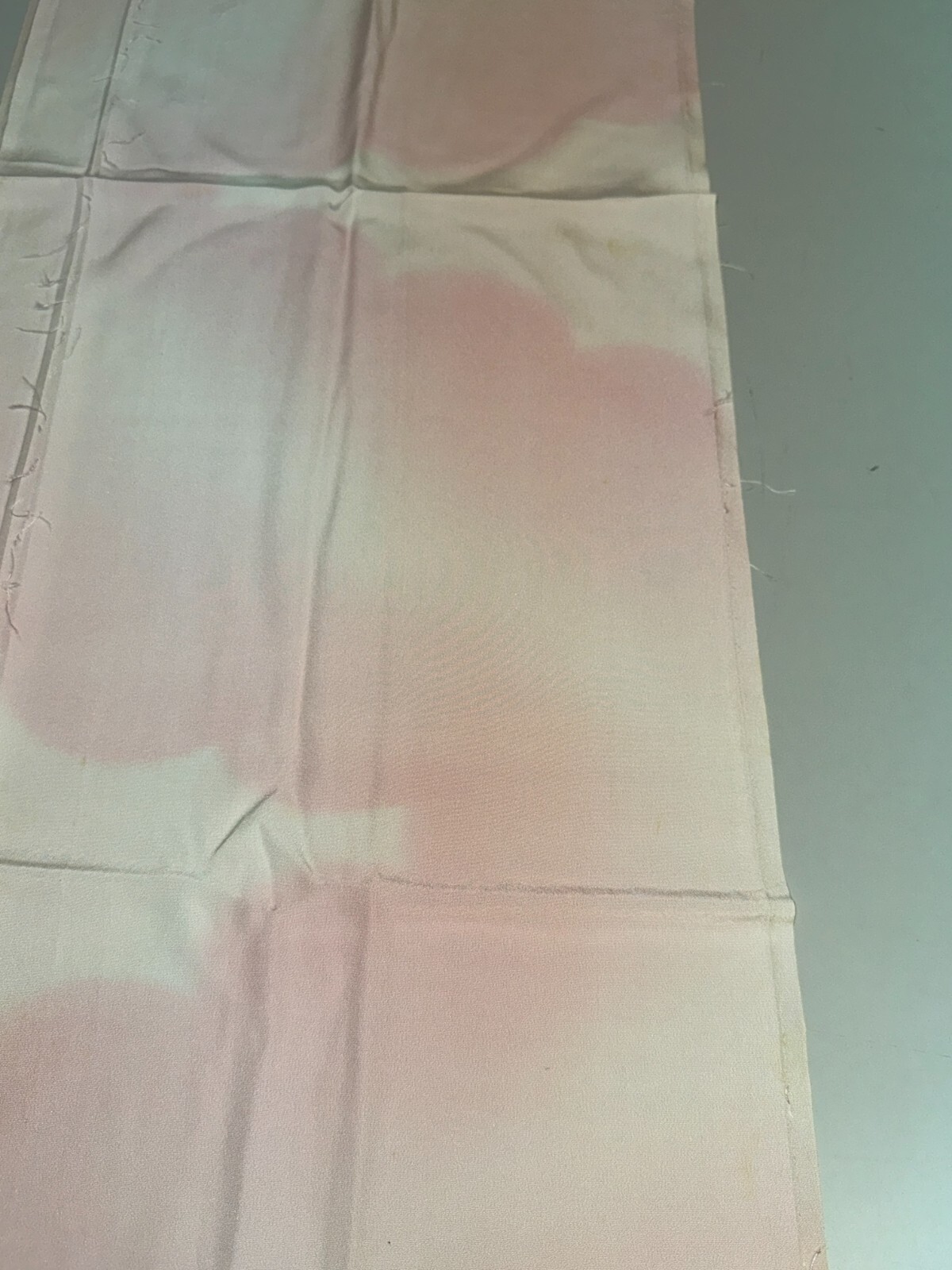 Japanese Vintage Kimono Fabric cloth Boro silk pink tradition Dirt 50.7×13.7in