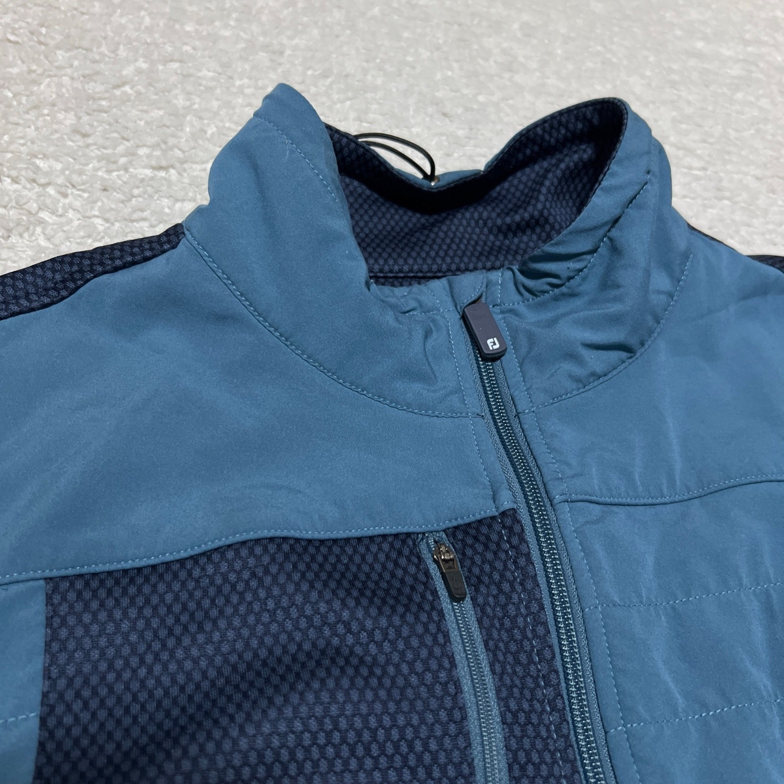 Footjoy Jacket Mens Extra Large Blue Thermo Series Hybrid Quilted Full Zip Golf