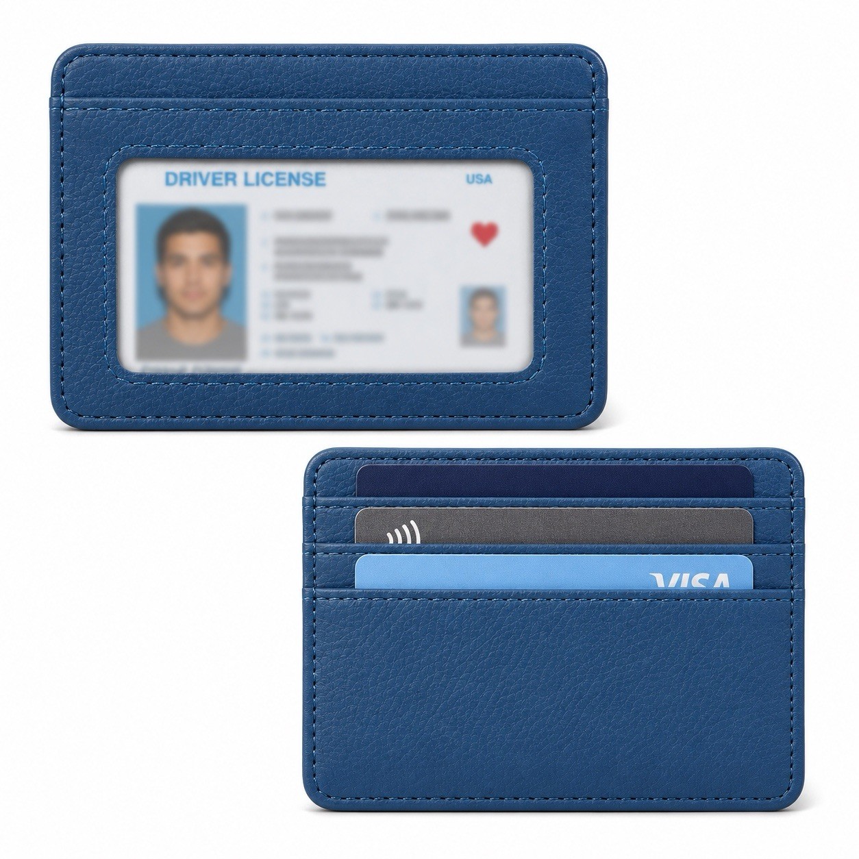 Slim Minimalist Front Pocket Wallet, Credit Card Holder ID Window Free Shipping
