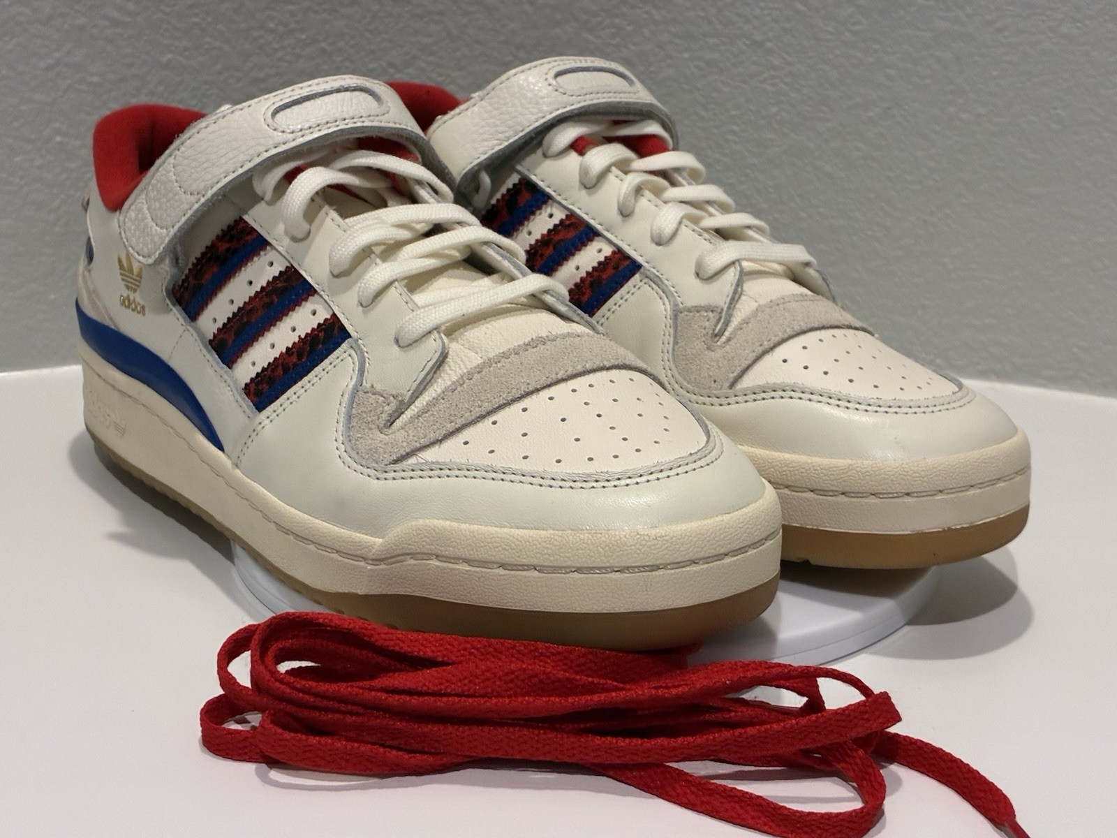 adidas Forum 84 Low Off White Scarlet Collegiate Royal GV9606 Men’s 11 Sneakers