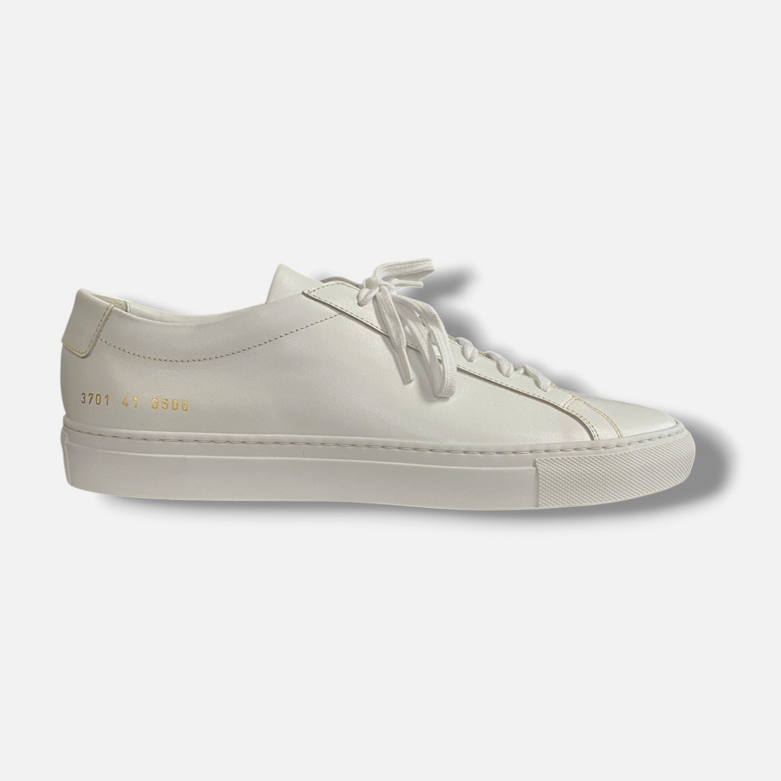 Common Projects Womens White Achilles Leather Sneaker Shoes Size 41