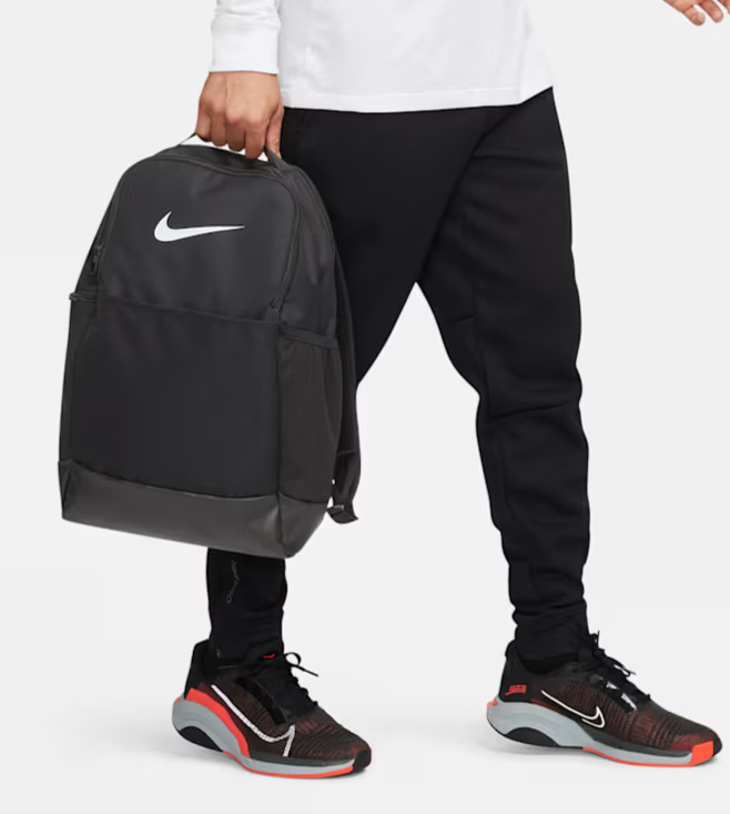 Nike Unisex Black Brasilia 9.5 Training Medium Laptop Backpack -DH7709-010 (24L)