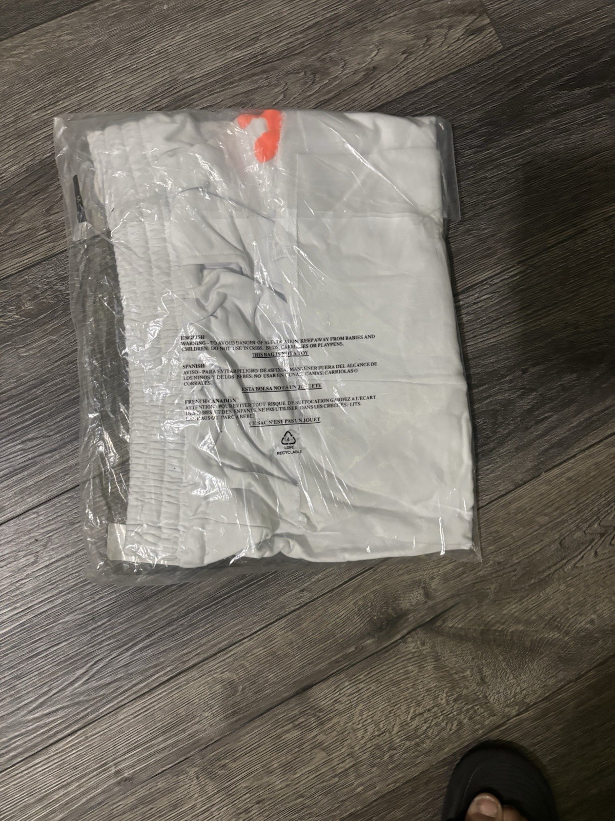 sp5der Og Web V2 White/Orange Solid Logo Sweat Shorts Size M Regular Fit