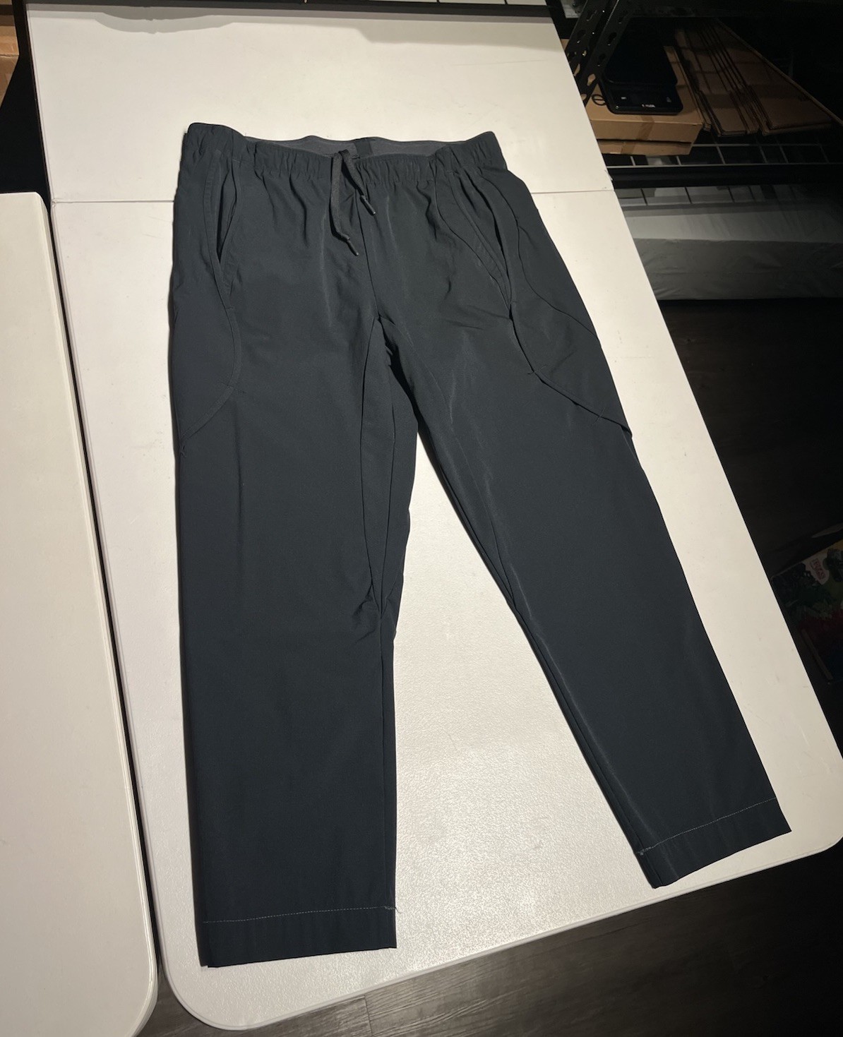 Paskho Pants Men’s XL Black Tech Performance Stretch Nylon Elastane 28” Inseam