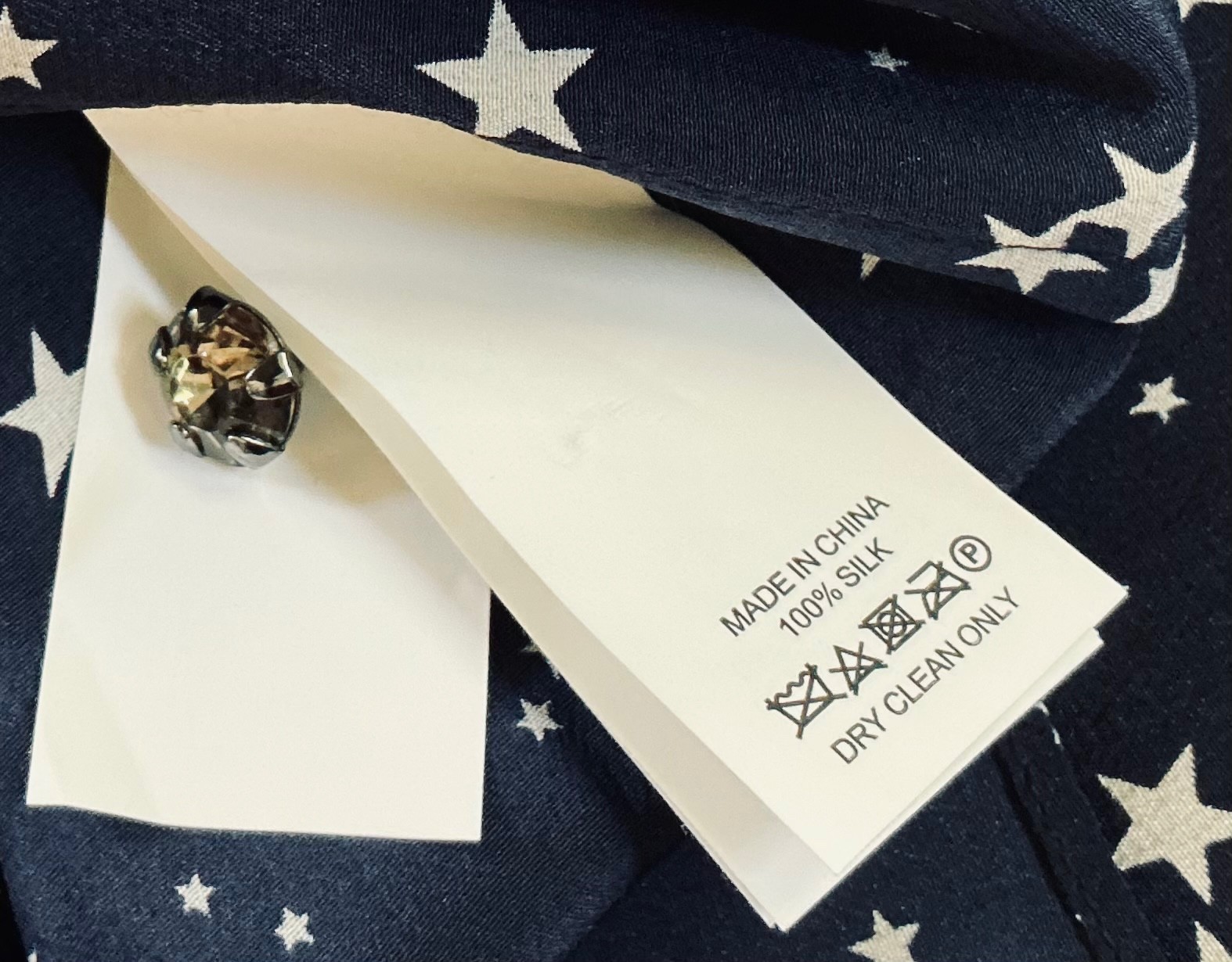 Kate Spade Star Bright Night Sky Silk Shirtdress SZ Medium With Belt NWOT
