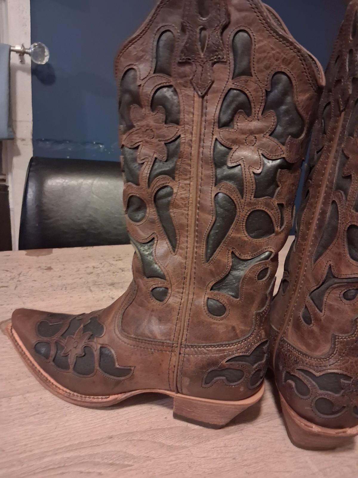 Twisted X Women’s Steppin’ Out Cowboy Boots Stars, F-Toe Sz 7.5 NIB