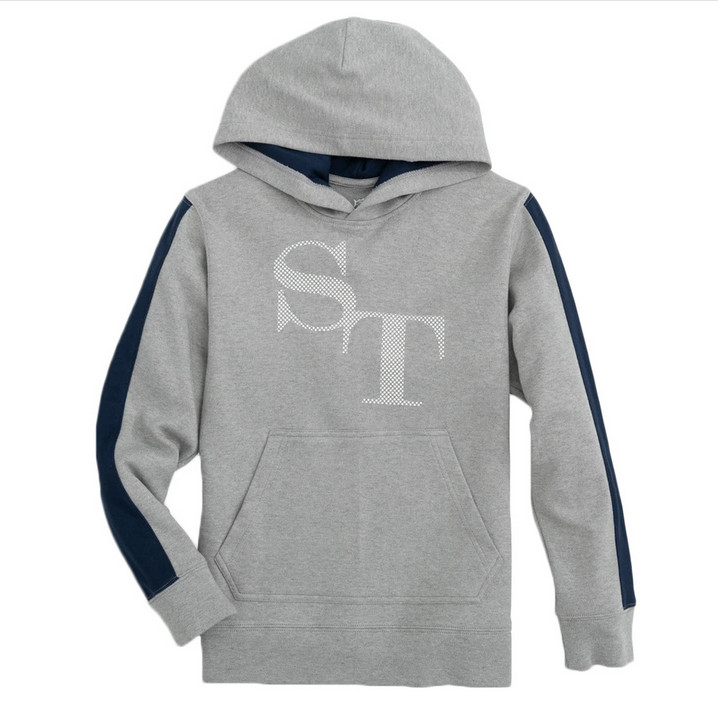 Southern Tide Youth, St Gradient Cotton Hoodie, Heather Quarry, XL