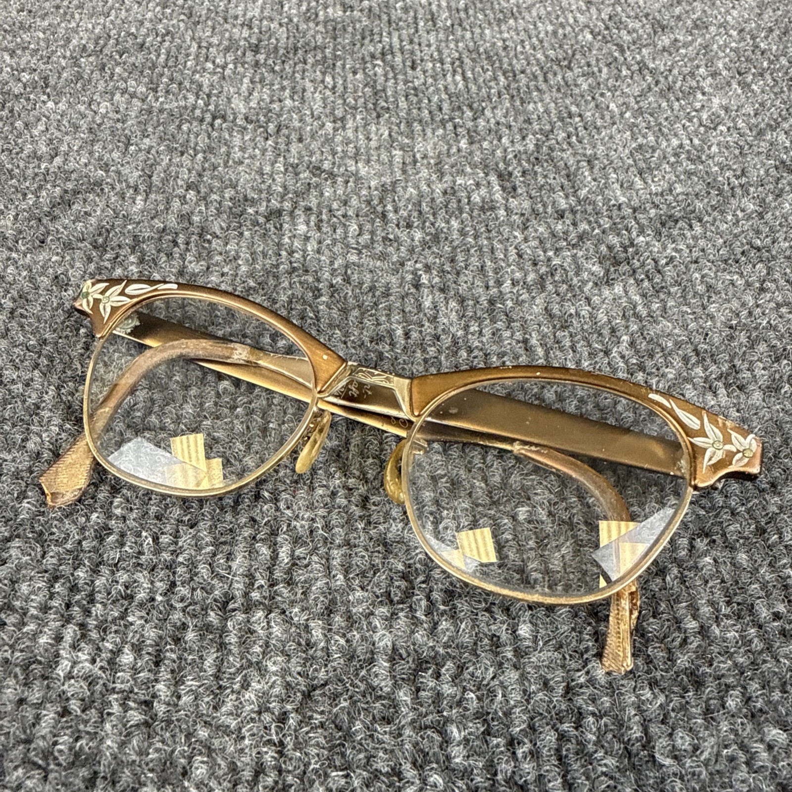 Vintage Artcraft Cat Eye Glasses Women’s Frames 1950’s 1/10 12k GF 4.5 – 5.75