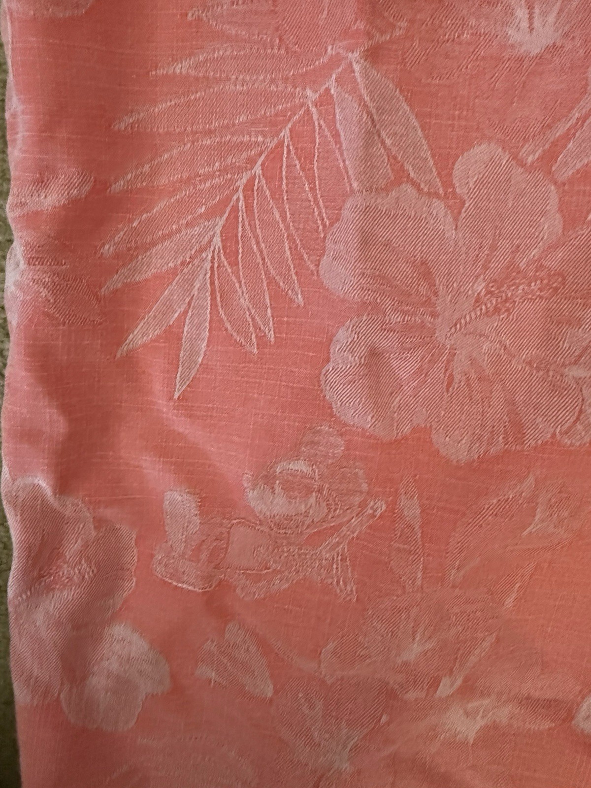 Tommy Bahama Disney Mickey Tonal Jacquard Silk Camp Shirt 3XL XXXL Dubarry Coral
