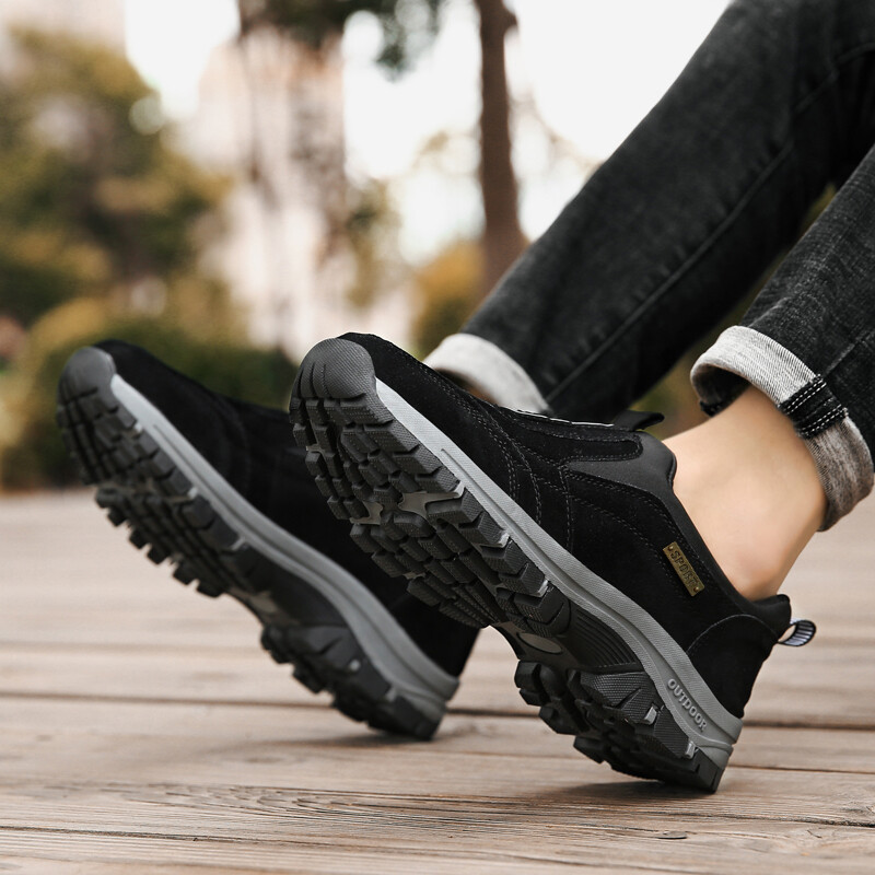 Hiking Shoes for Men Daily Outdoor Flat Bottomed Comfortable Walking Loafers