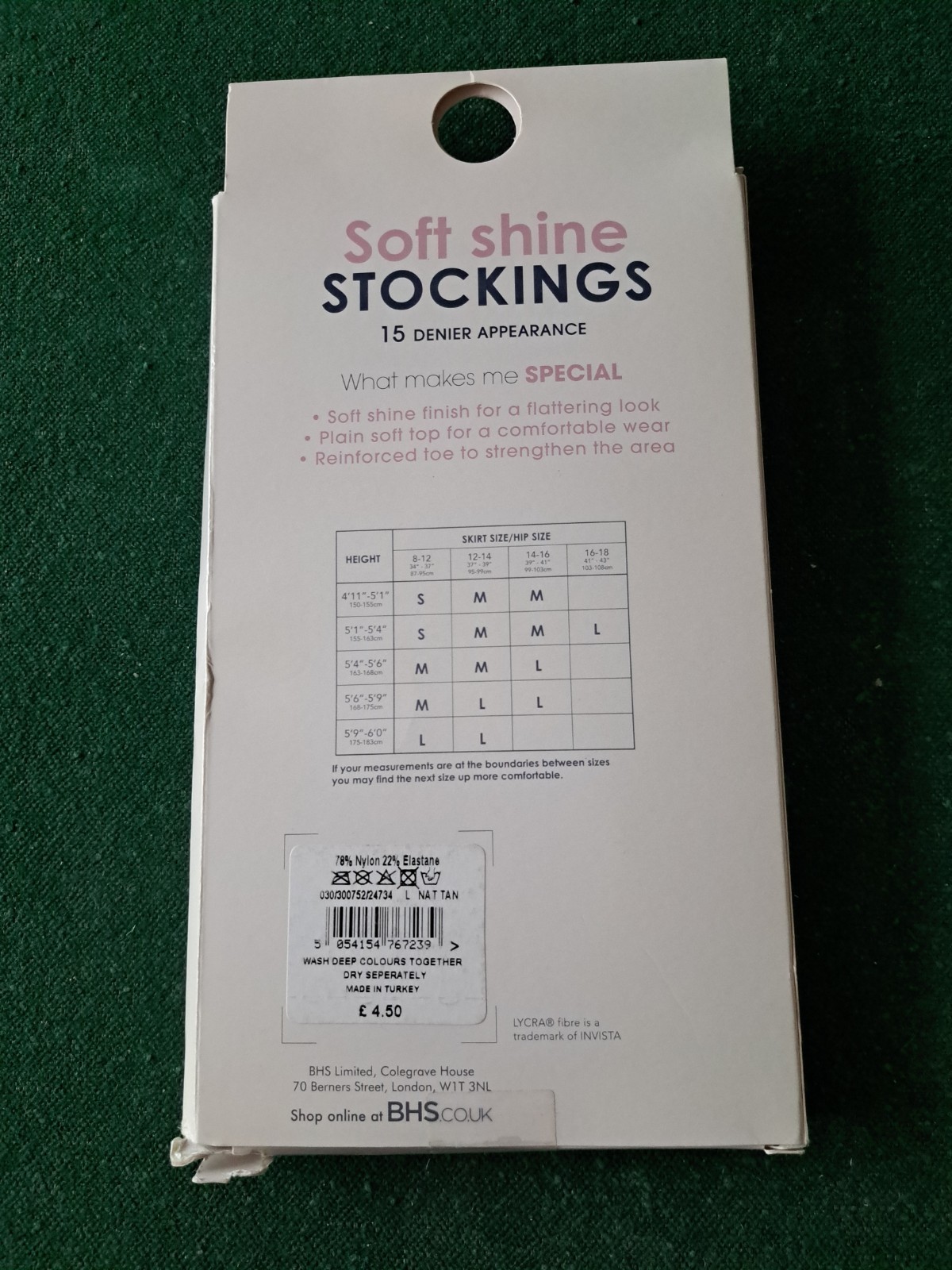 BHS. Body Bliss Soft Shine Stockings. 3 Pairs Natural Tan. Large.