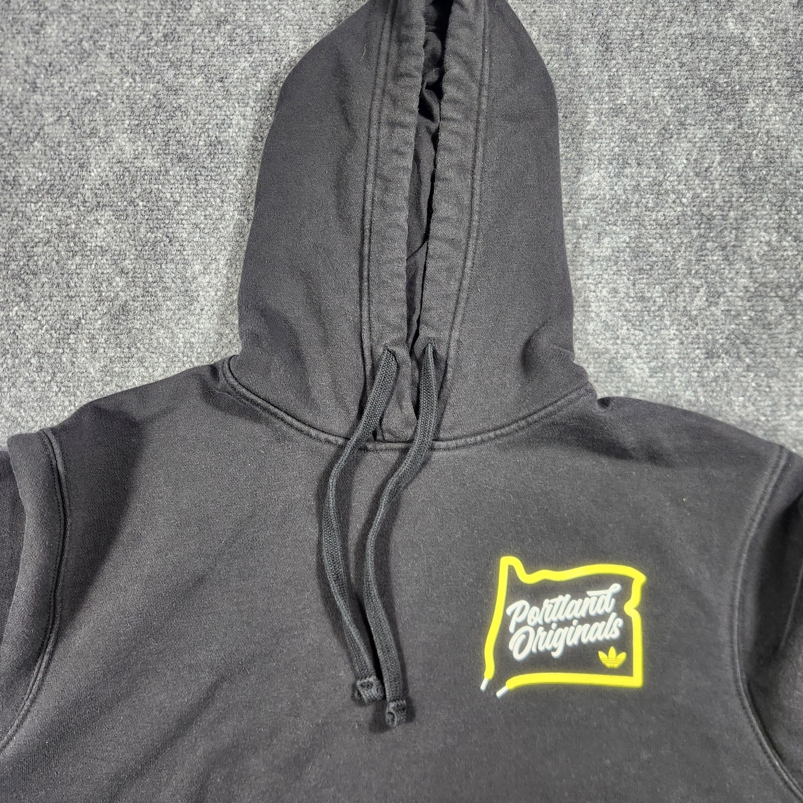 Adidas Portland Originals Hoodie Mens Medium Long Sleeve Black Atheltic Casual