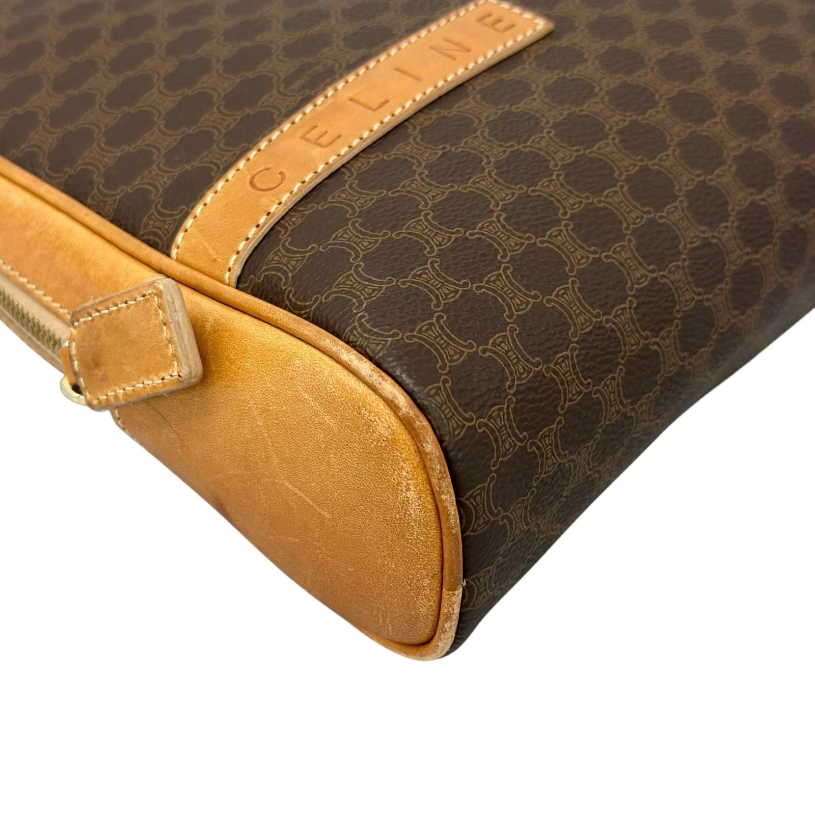 CELINE Macadam Backpack Â· Daypack leather/PVC brown vintage Women