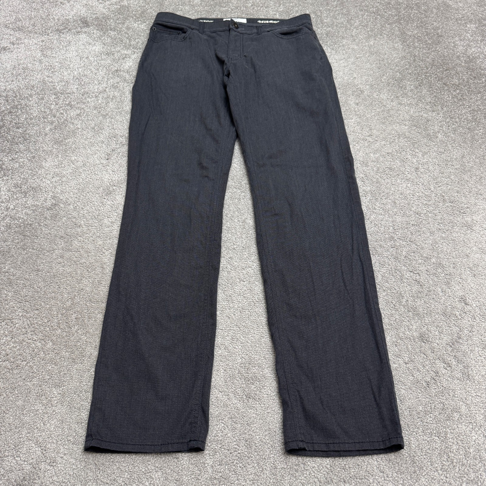 Brax Feel Good Style Cooper FA Woo Look Pants Mens 35×34 Dark Gray Straight Leg