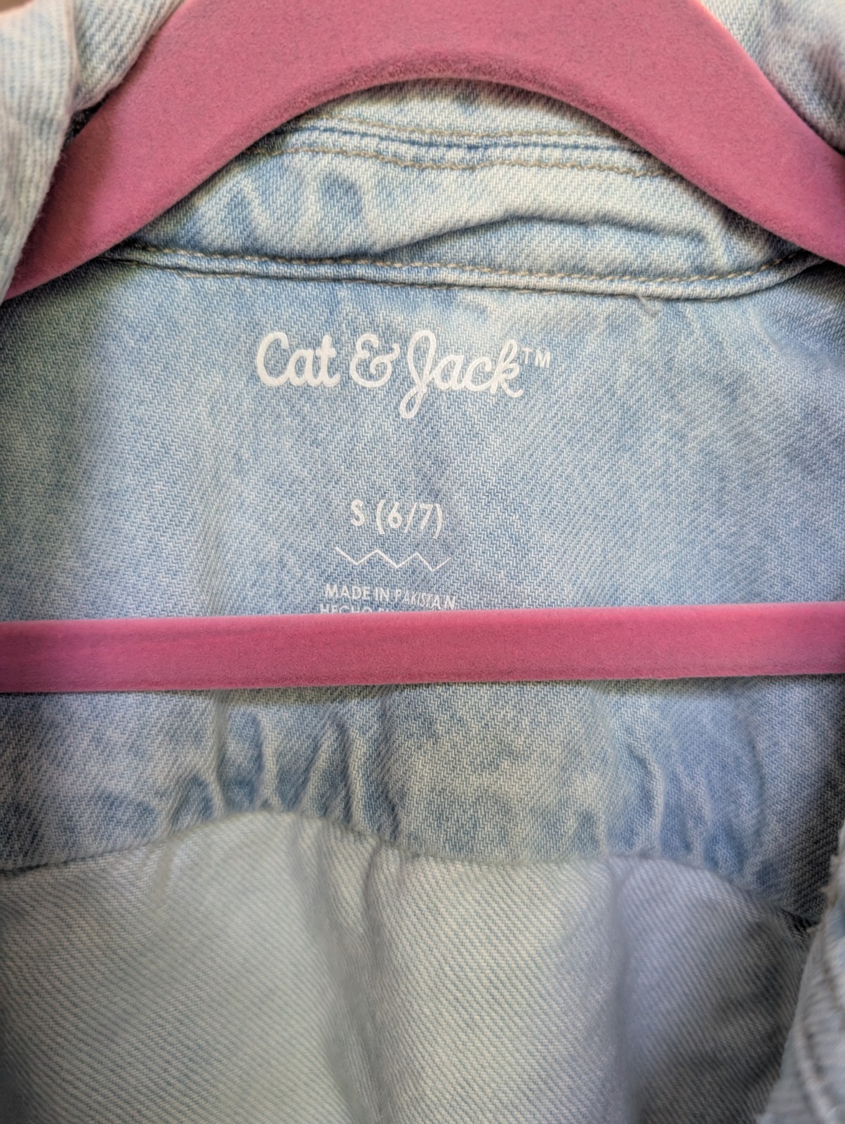 Girls Cat & Jack Blue Denim Jacket S (6/7)
