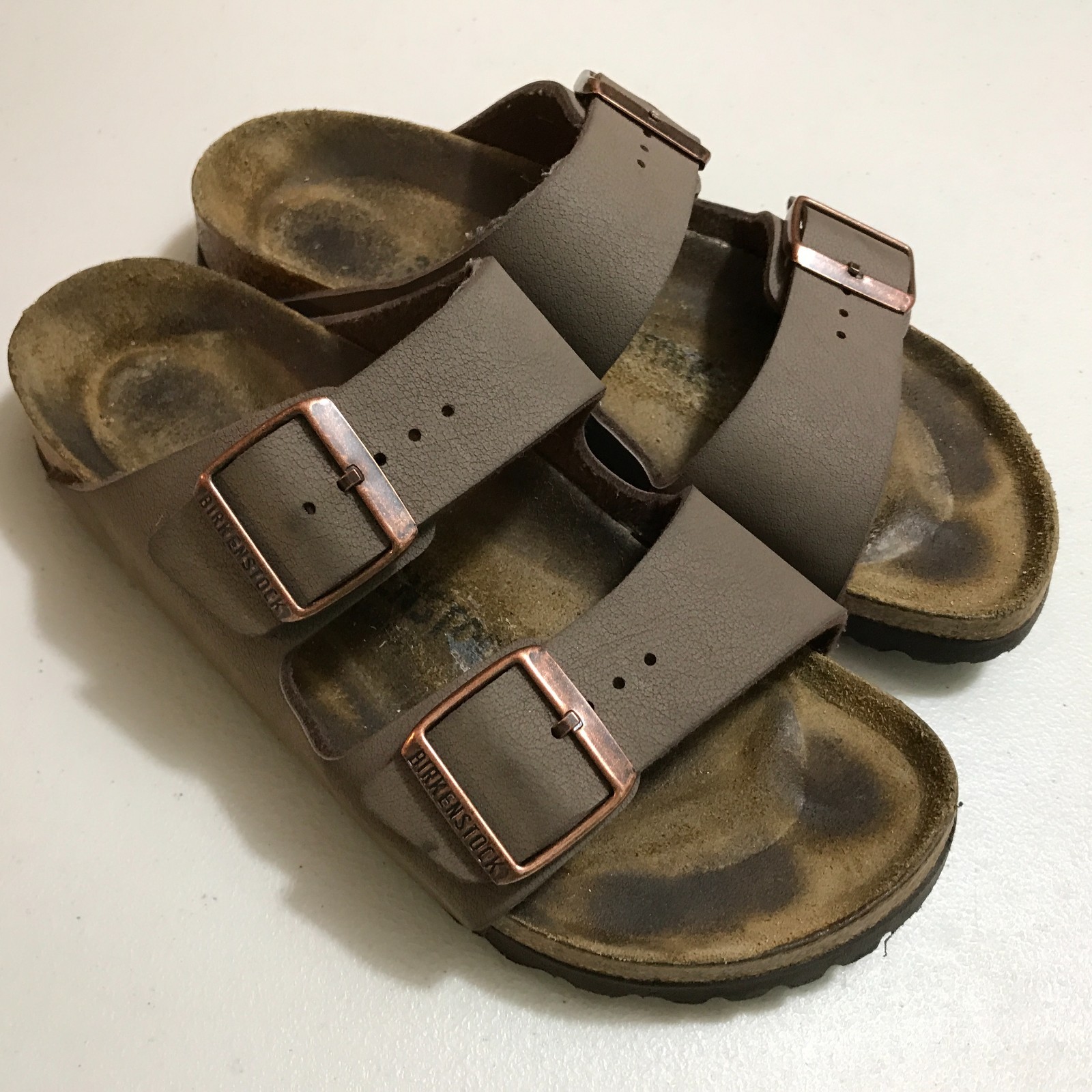 Birkenstock Arizona Slide Sandal Mocha Brown Birko-Flor Women’s EU 37 US 6