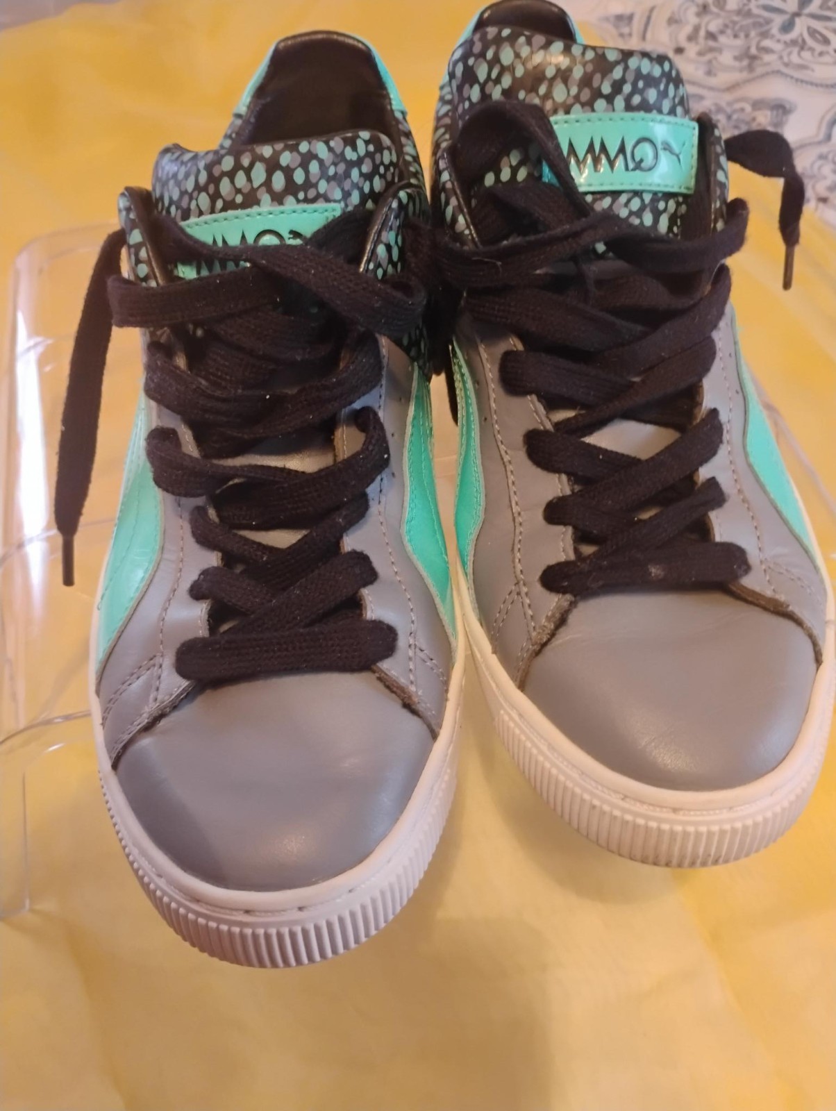 Puma MMQ Men’s Size 8 Gray Black Teal Casual Sneakers Shoes