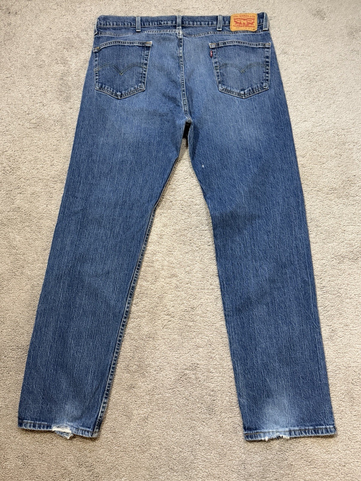 Levi’s Strauss 505 Regular Fit Jeans Blue Denim Medium Wash Pants Men’s 40×32