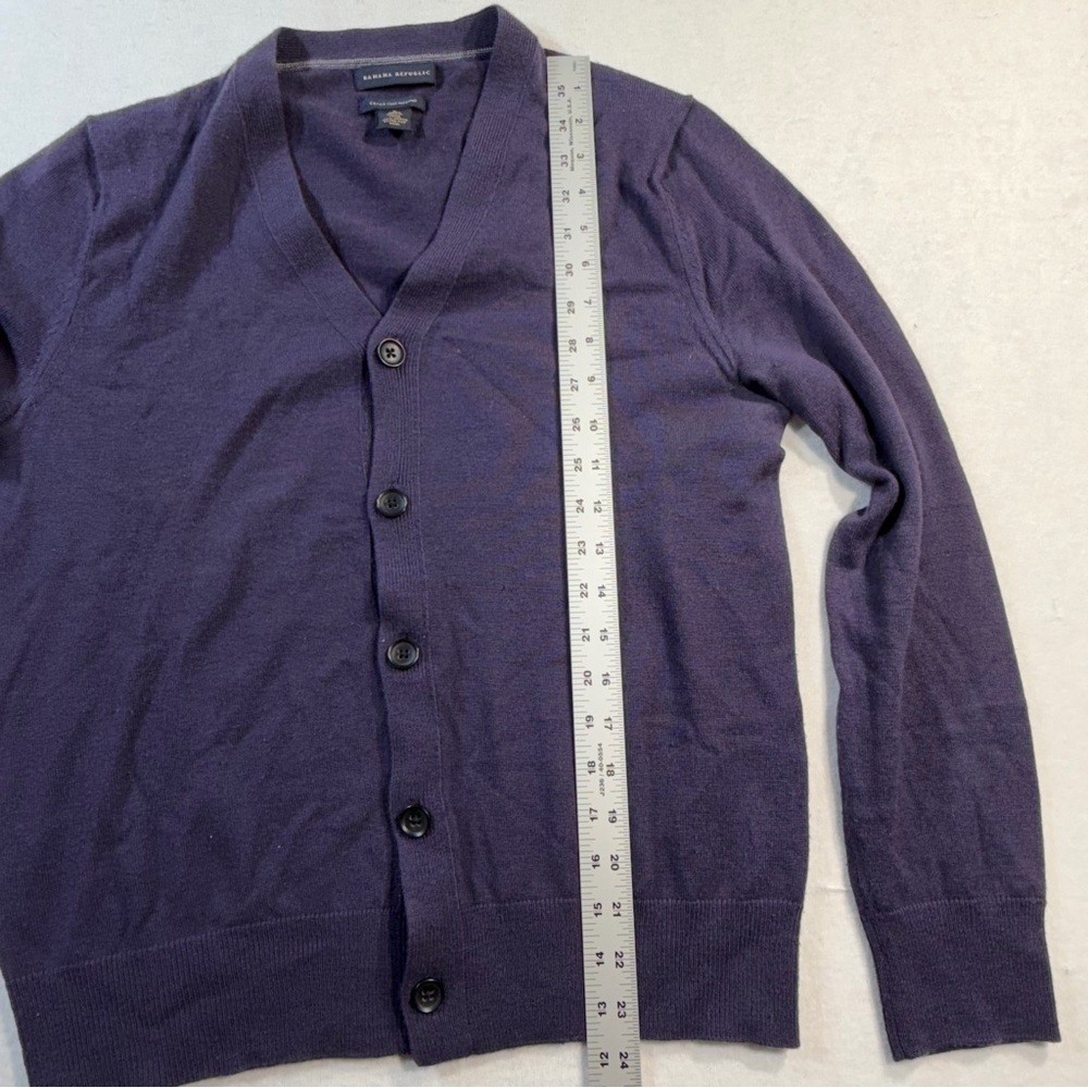 Banana Republic Extra Fine Merino Cardigan, Purple, Size M