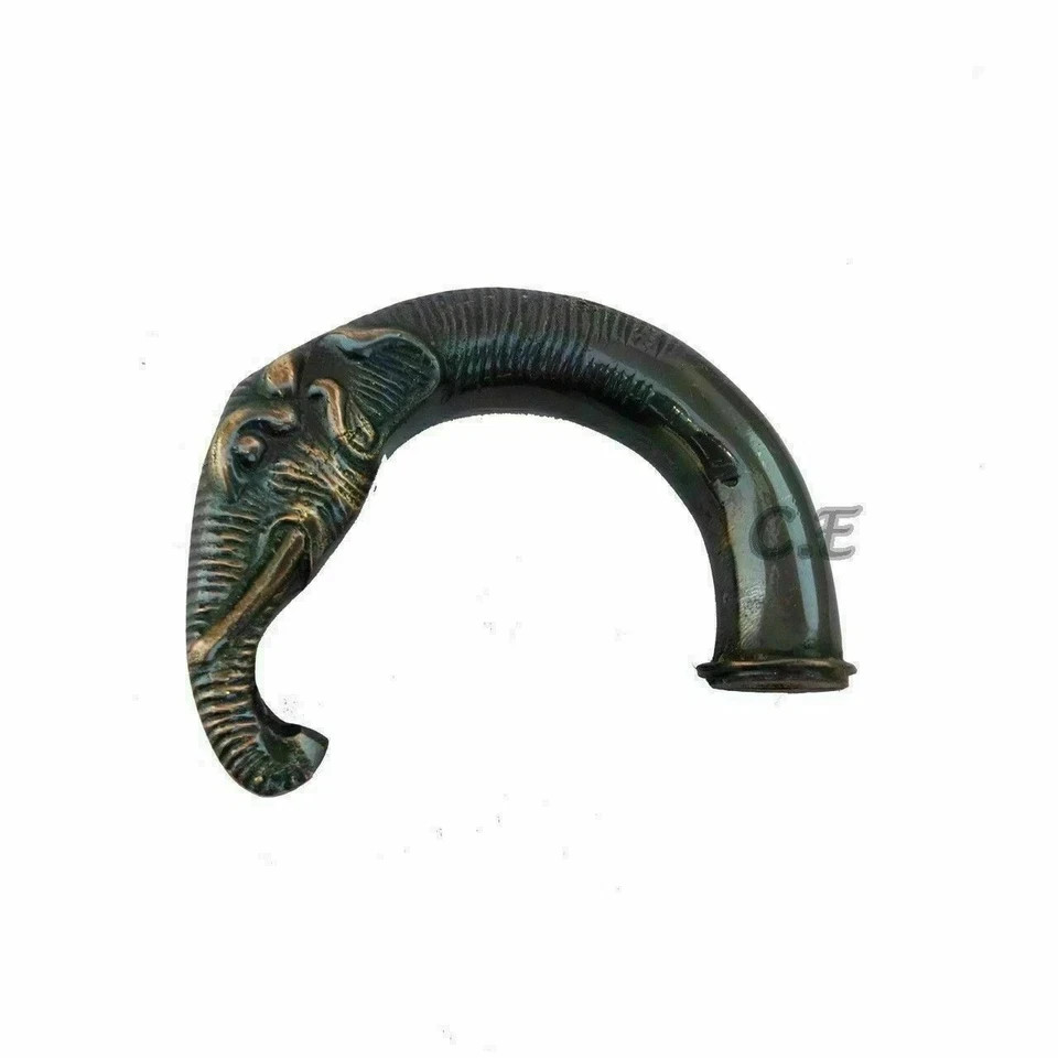 Antique Brass Elephant Victorian Only Handle For Wooden Walking Stick Cane