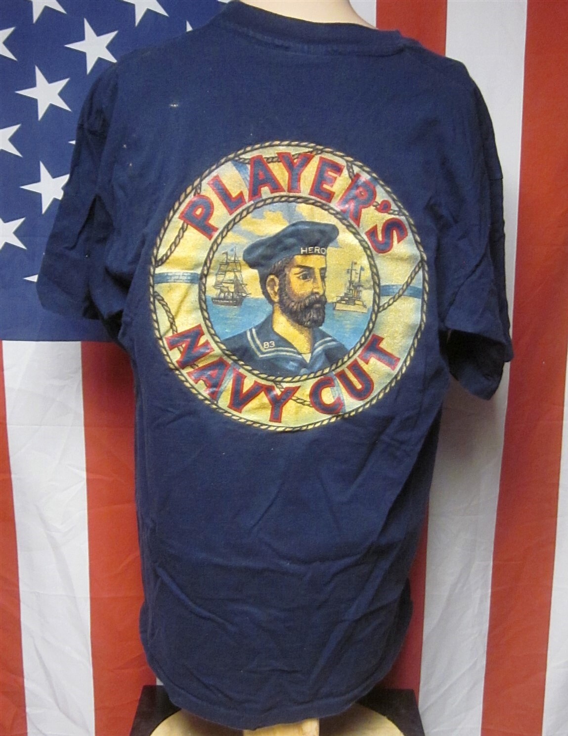 PLAYER’S NAVY CUT Tobacco XL defunct cigarettes UK sailor tee T shirt Imperial