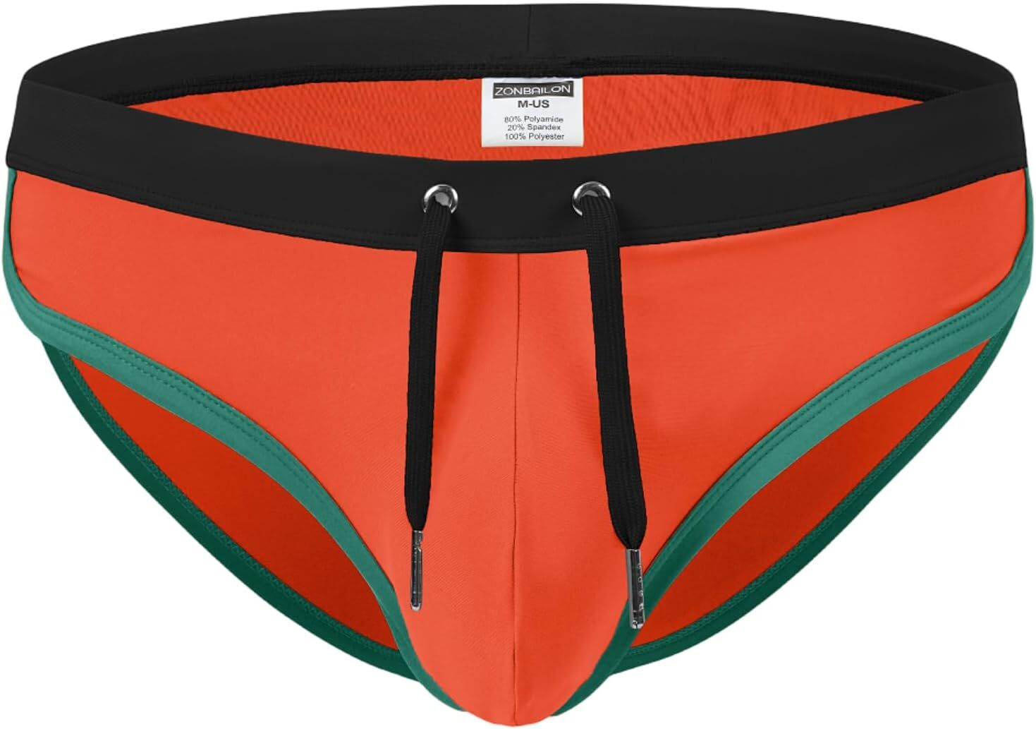 Mens Swimming Briefs Soft Sexy Drawstring Beach Swimming Briefs