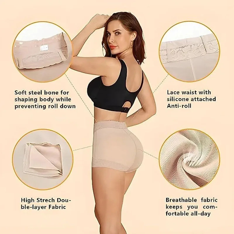 Booty Enhancer Fajas Colombianas Body Shaper Tummy Control & Butt Lifter Shapewe