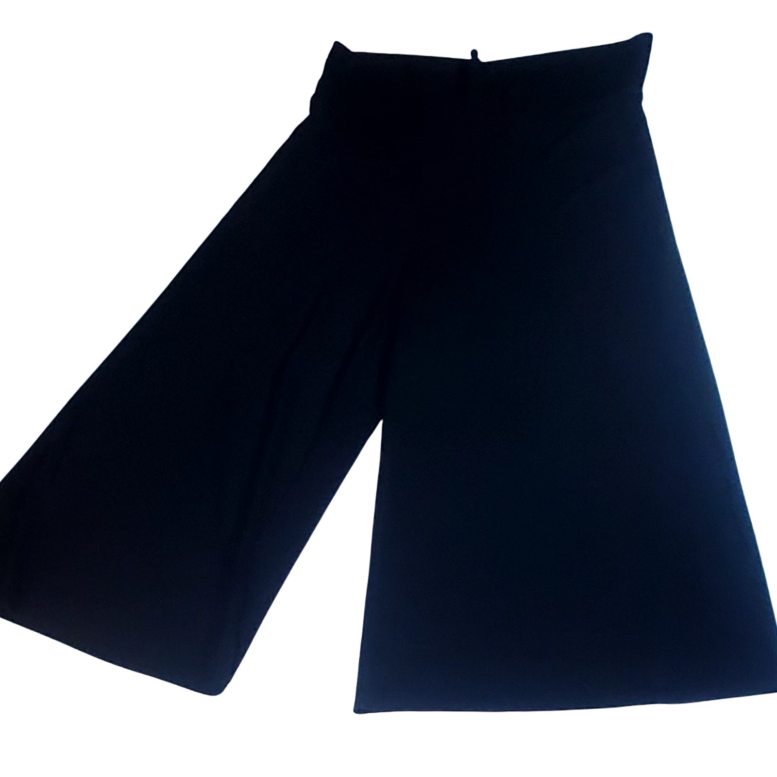 Max Studio Black Wide Leg Crop Pants Size M Pull-On Minimalist Chic Y2K 5709L07M