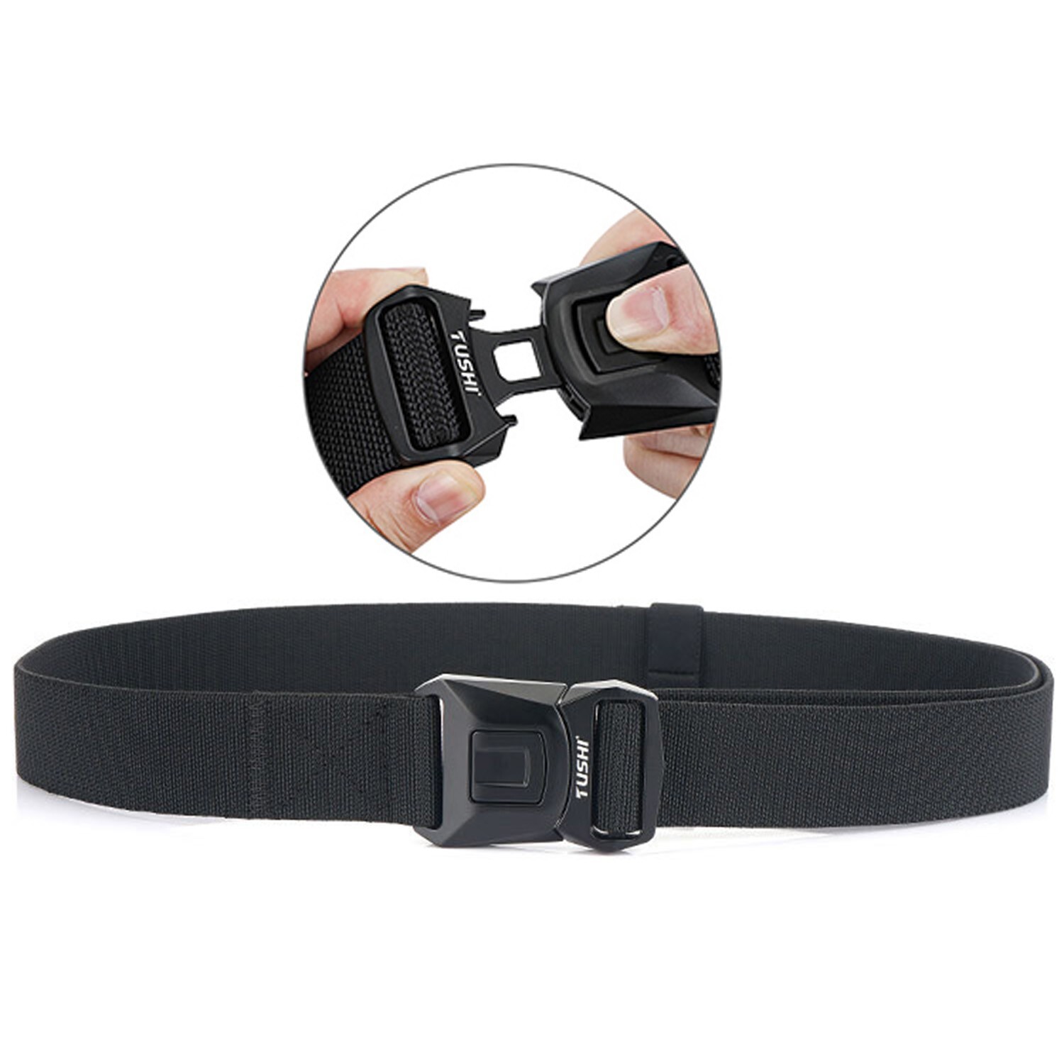 Lightweight Rigid Nylon Belt: Instant-Release Alloy Buckle, Breathable Comfort