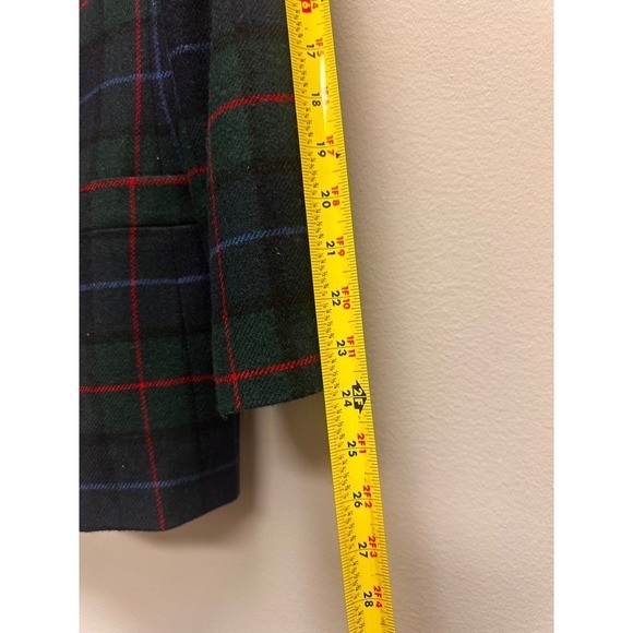 Le Suit Plaid Blazer Double Breasted Womens Size 12 Wool Acrylic Blend Business