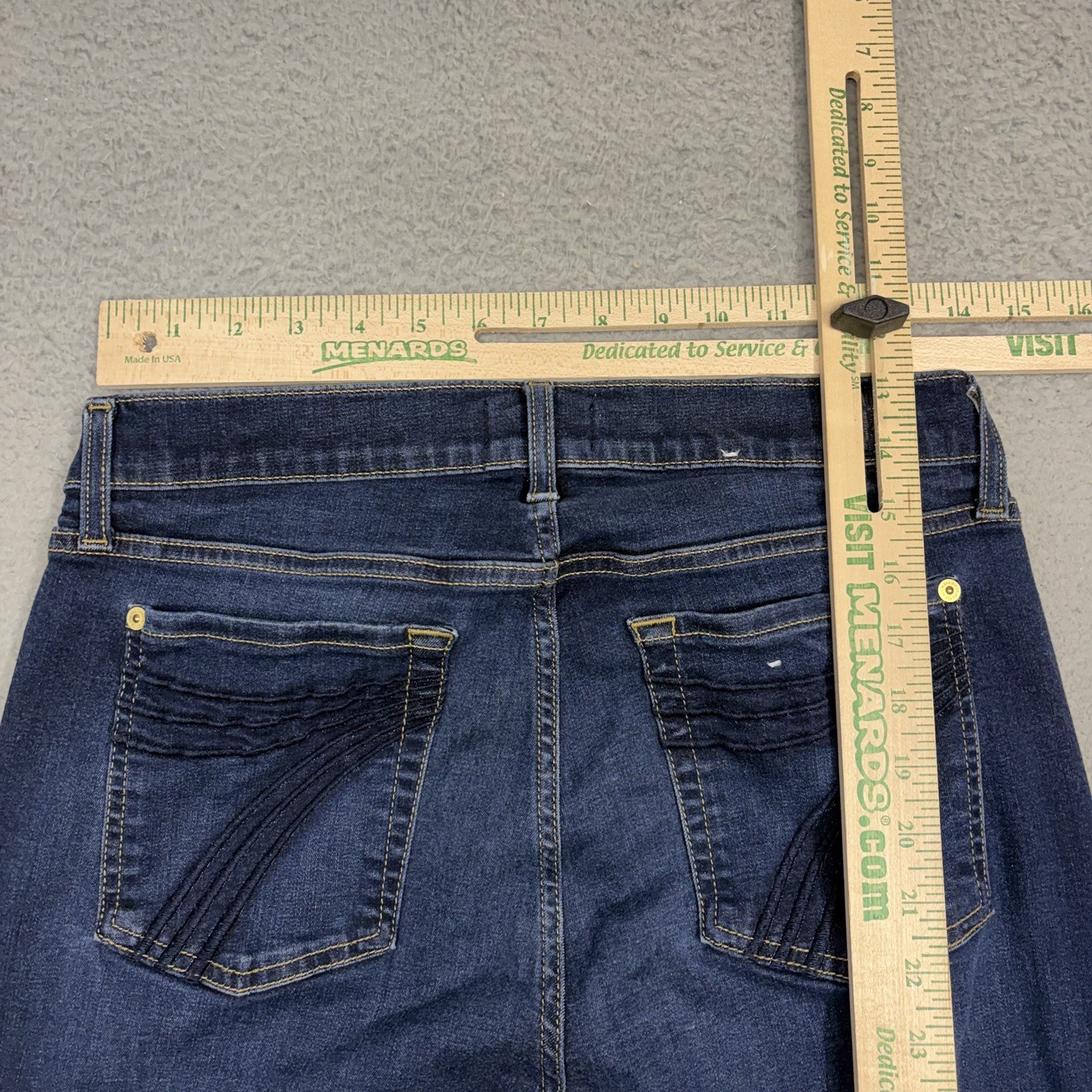 7 For All Mankind Dojo Jeans Womens 29 Blue Flare Mid Rise Dark Wash Denim Pants
