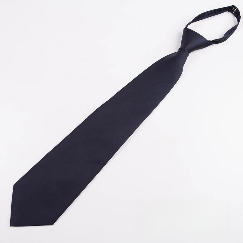 Pre-Tied Zipper Necktie Formal Uniform Business Wedding Tie Easy Wear