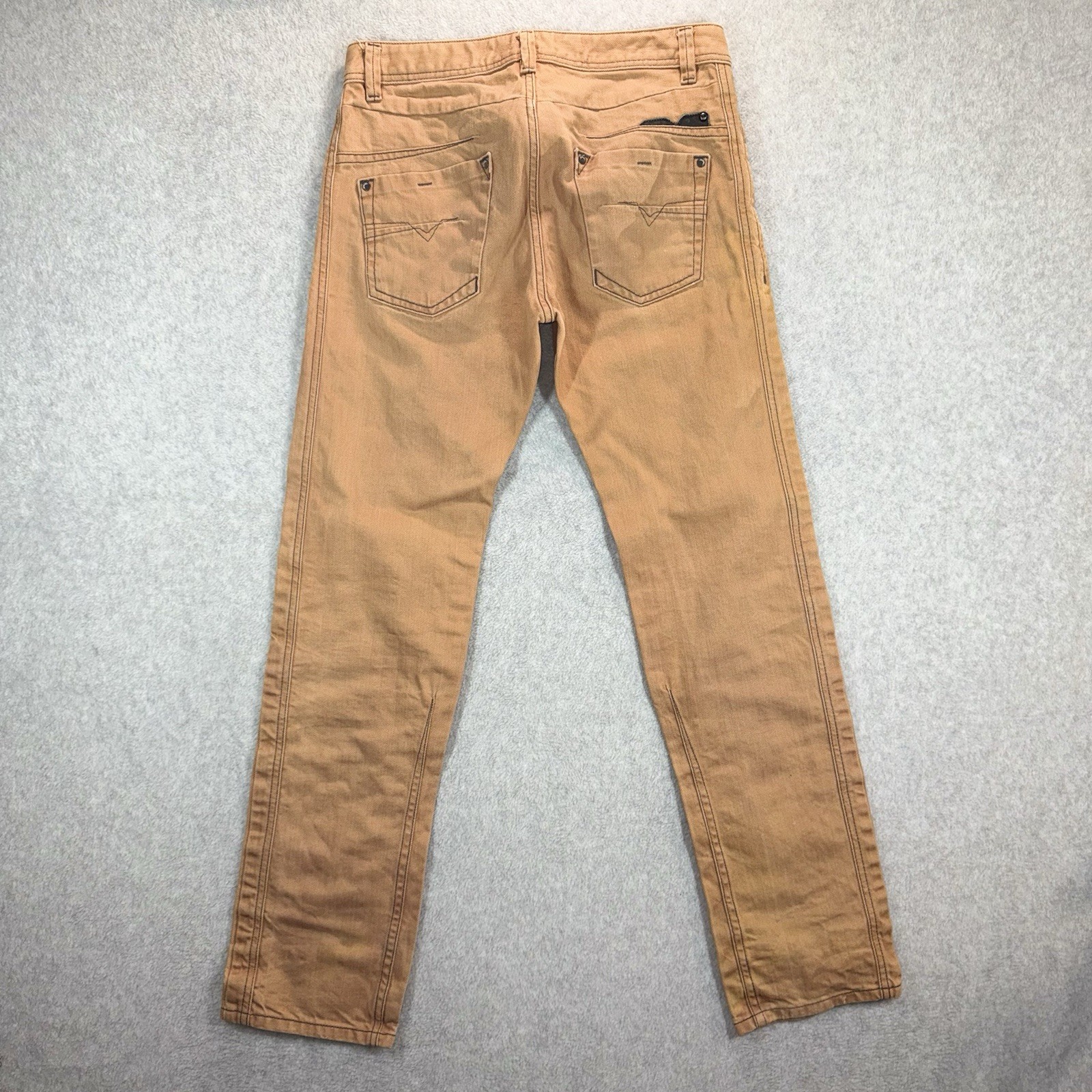 Diesel DARRON Jeans Mens 30×31 Tan Brown 3D Regular Slim Tapered Denim EUC