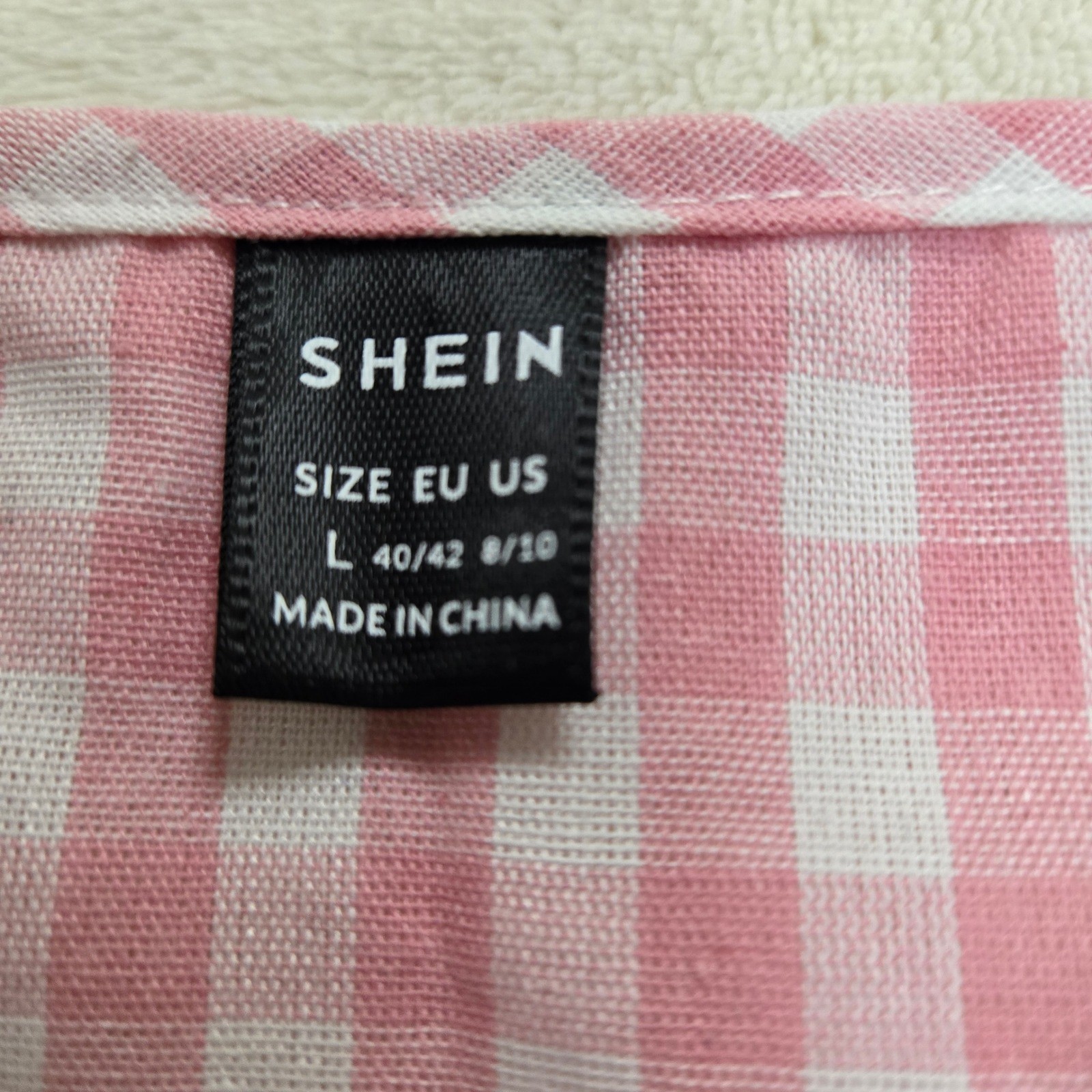 Pink Gingham Tie Front Peplum Sleeveless Top Vest Large Coquette Cottagecore