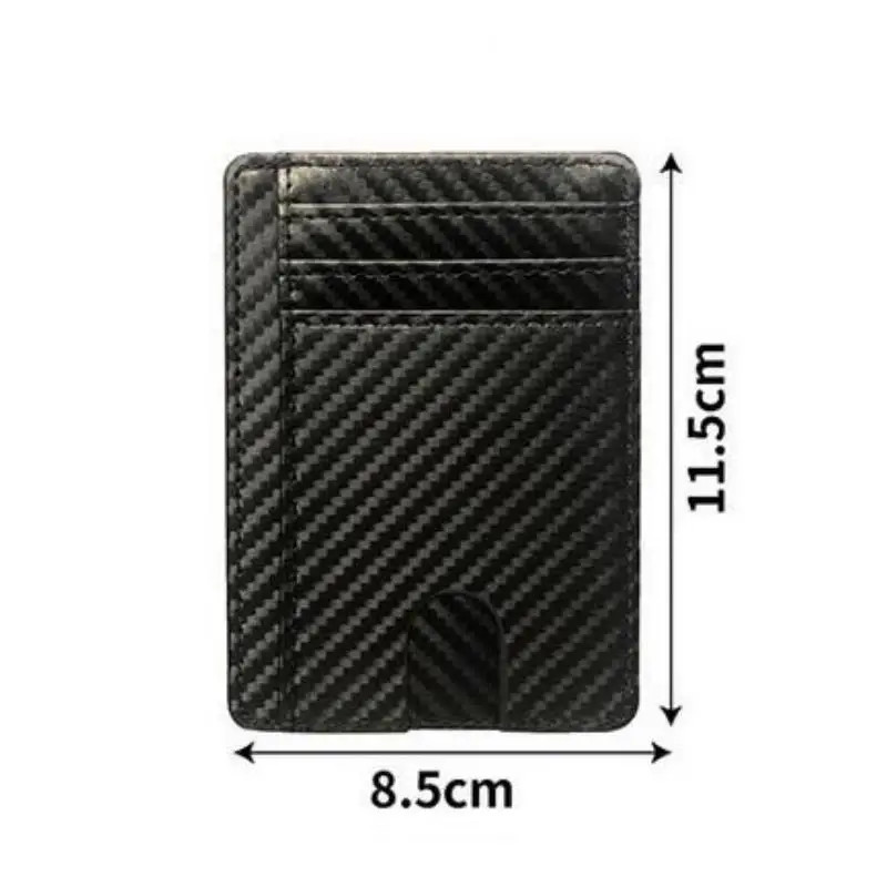 For Men Leather Wallet RFID Blocking Credit Card Holder ID Window Front Pocket