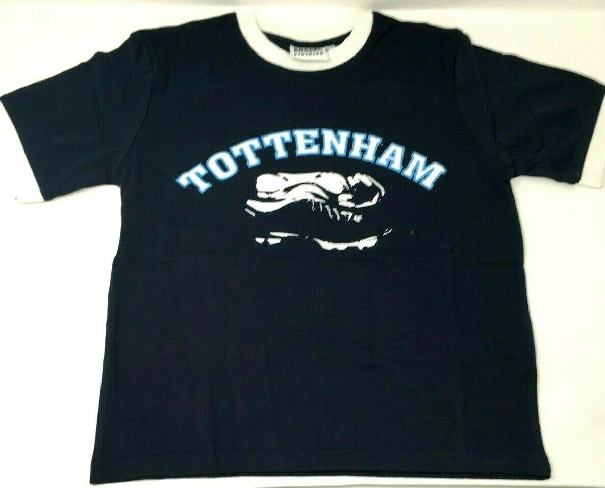 Men’s Tottenham Football Boot Cotton Navy Short Sleeve T-Shirt S/M M/L L/XL XXL